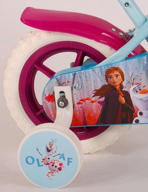 Disney Frozen Kinderfahrrad Frozen 2 - 10 Zoll - Blau / Lila - Fester Gang - 85% zusammengebaut, bis 45 kg, EVA Reifen mit Weichprofil, einstellbare Lenkerhöhe