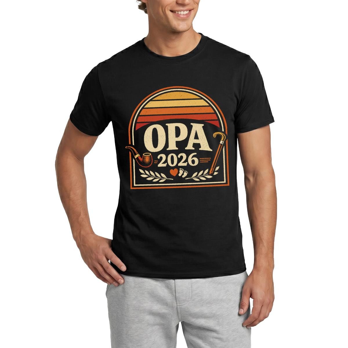 T-Shirt Opa 2026, Werdender Opa Männer T-Shirt