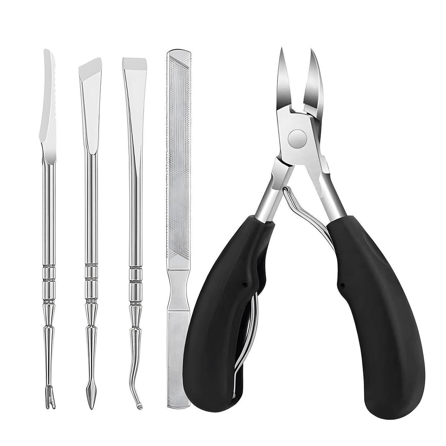 LuxusKollektion Nagelknipser-Set Pediküre Set Eingewachsene Zehennägel 5tlg