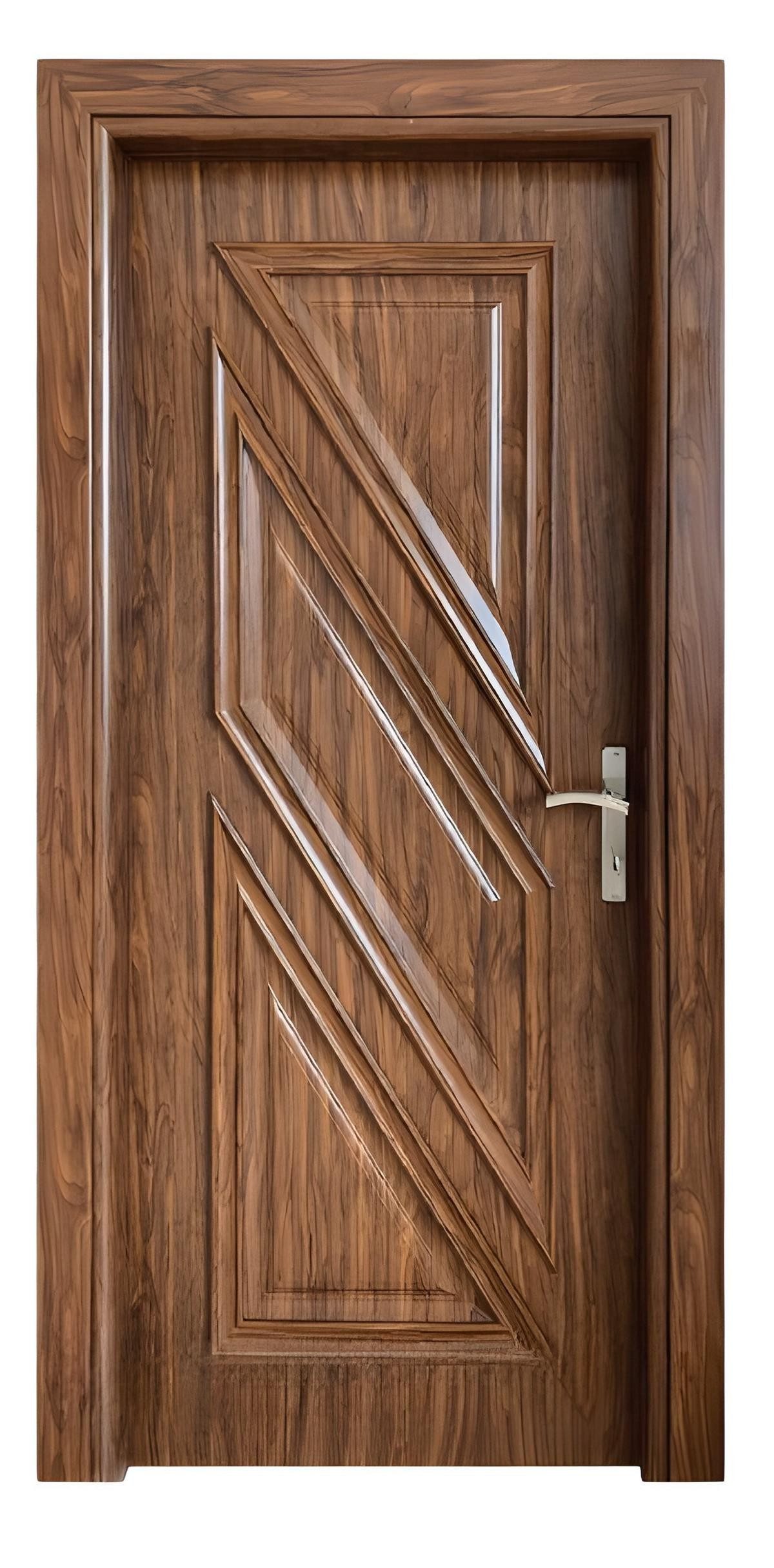 Xlmoebel Zimmertür Braune Designer Holzwerktüren mit PVC-Beschichtung (Einzeltür), Made in Europa