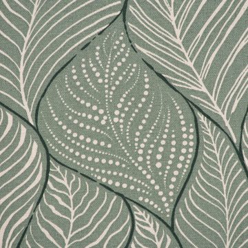 Vorhang SCHÖNER LEBEN. Vorhang Orme Blätter grün beige dunkelgrün 245cm, SCHÖNER LEBEN., Smokband (1 St), blickdicht, Kunstfaser, handmade, made in Germany, vorgewaschen