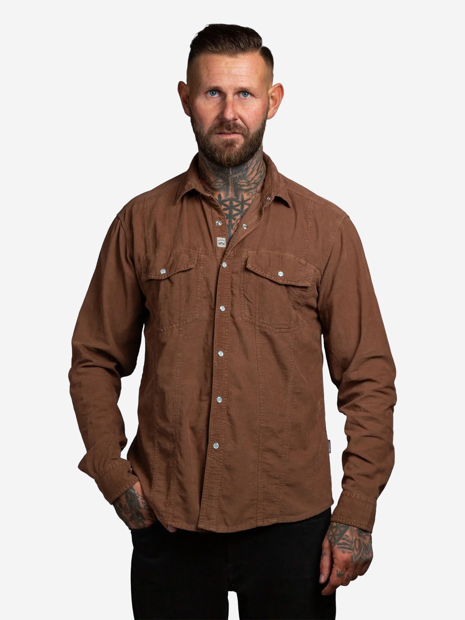 Checker Langarmhemd Dynasty Cord (2-tlg) Businesshemd, Freizeithemd, Langarmhemd