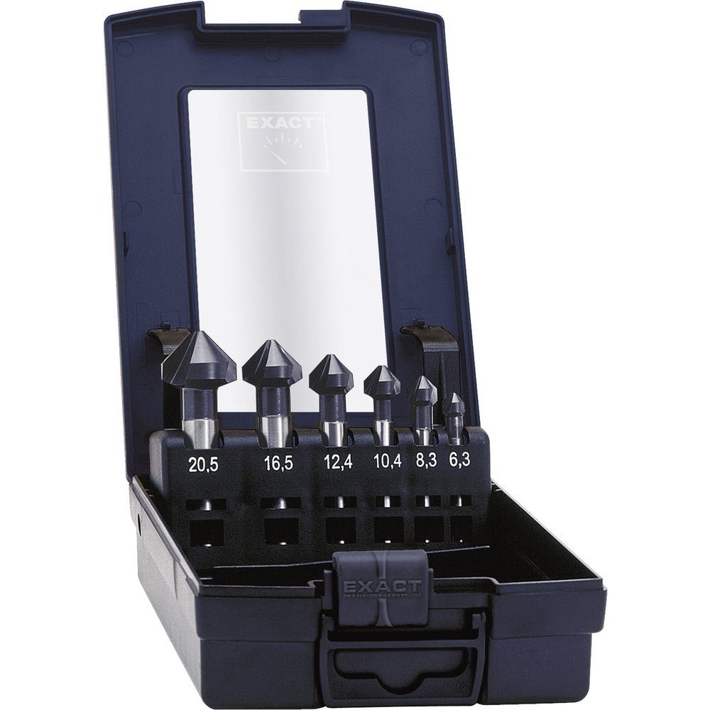 Senkbohrer Exact 51157 Kegelsenker-Set 6teilig 6.3 mm, 8.3 mm, 10.4 mm, 12.4 mm