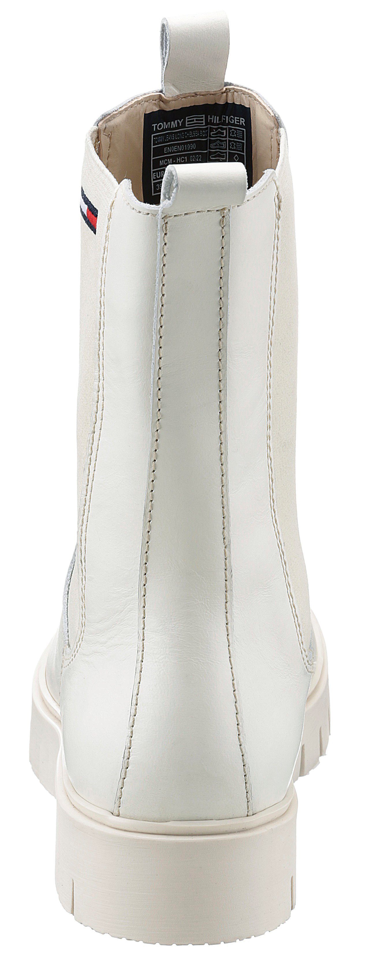 Tommy Jeans TOMMY JEANS LONG offwhite CHELSEA BOOT Stretcheinsatz beidseitigem Chelseaboots mit
