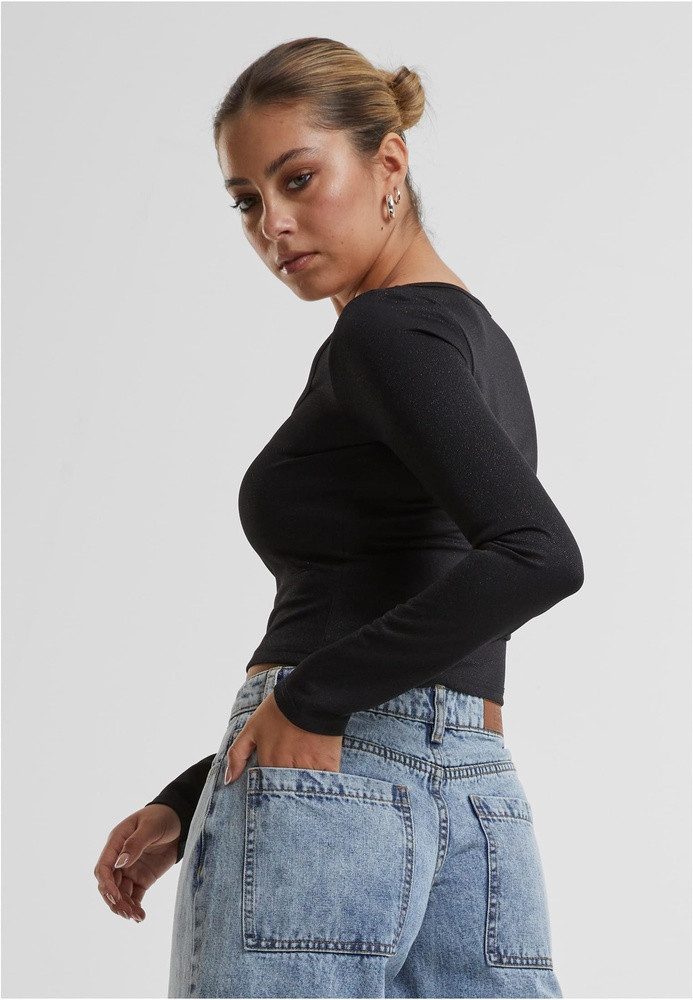 URBAN CLASSICS Longsleeve Ladies Glitter Square günstig online kaufen