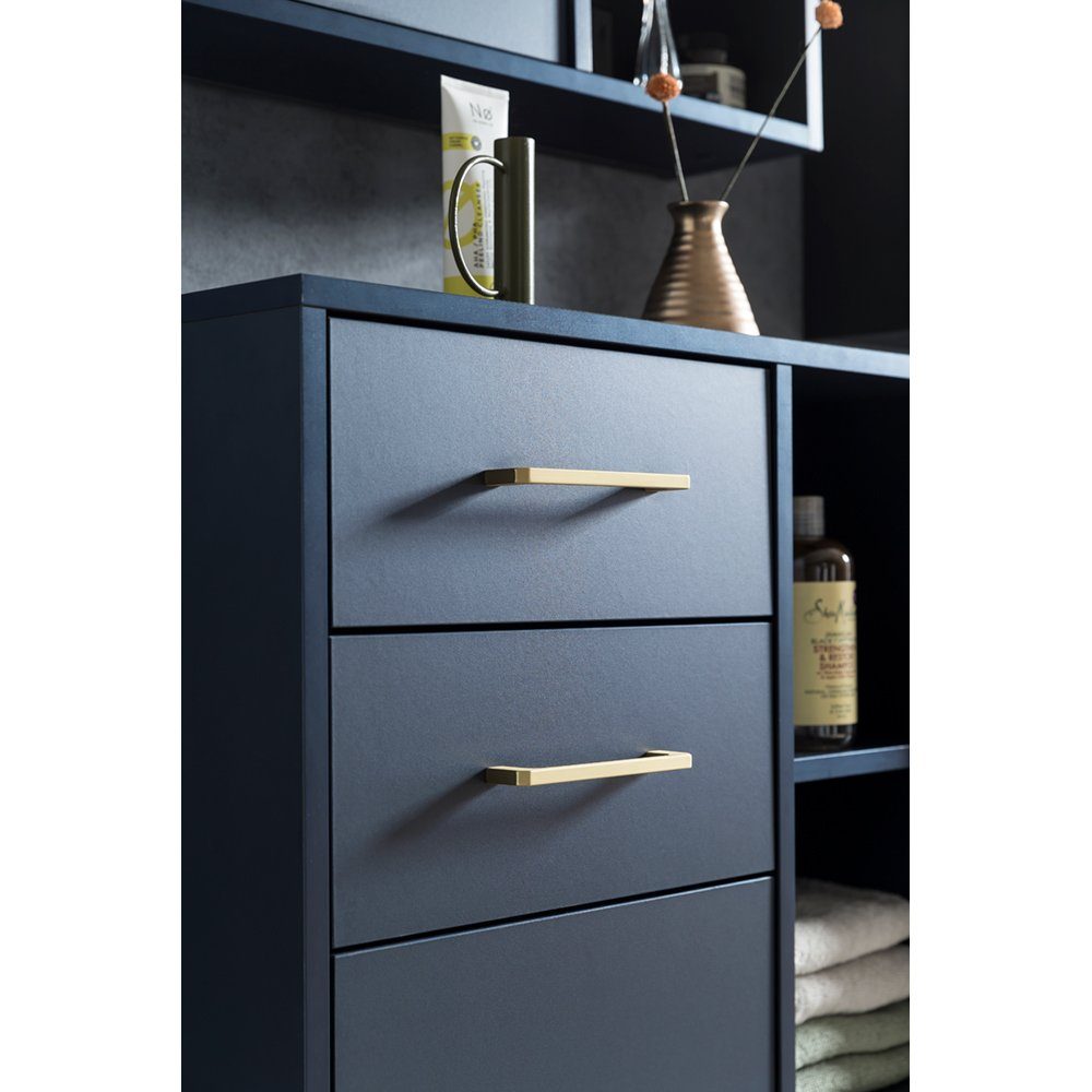 Lomadox B/H/T: in Garderobenschrank cm nachtblau, 67,1/117,4/33,1 Highboard ca. KELLA-80