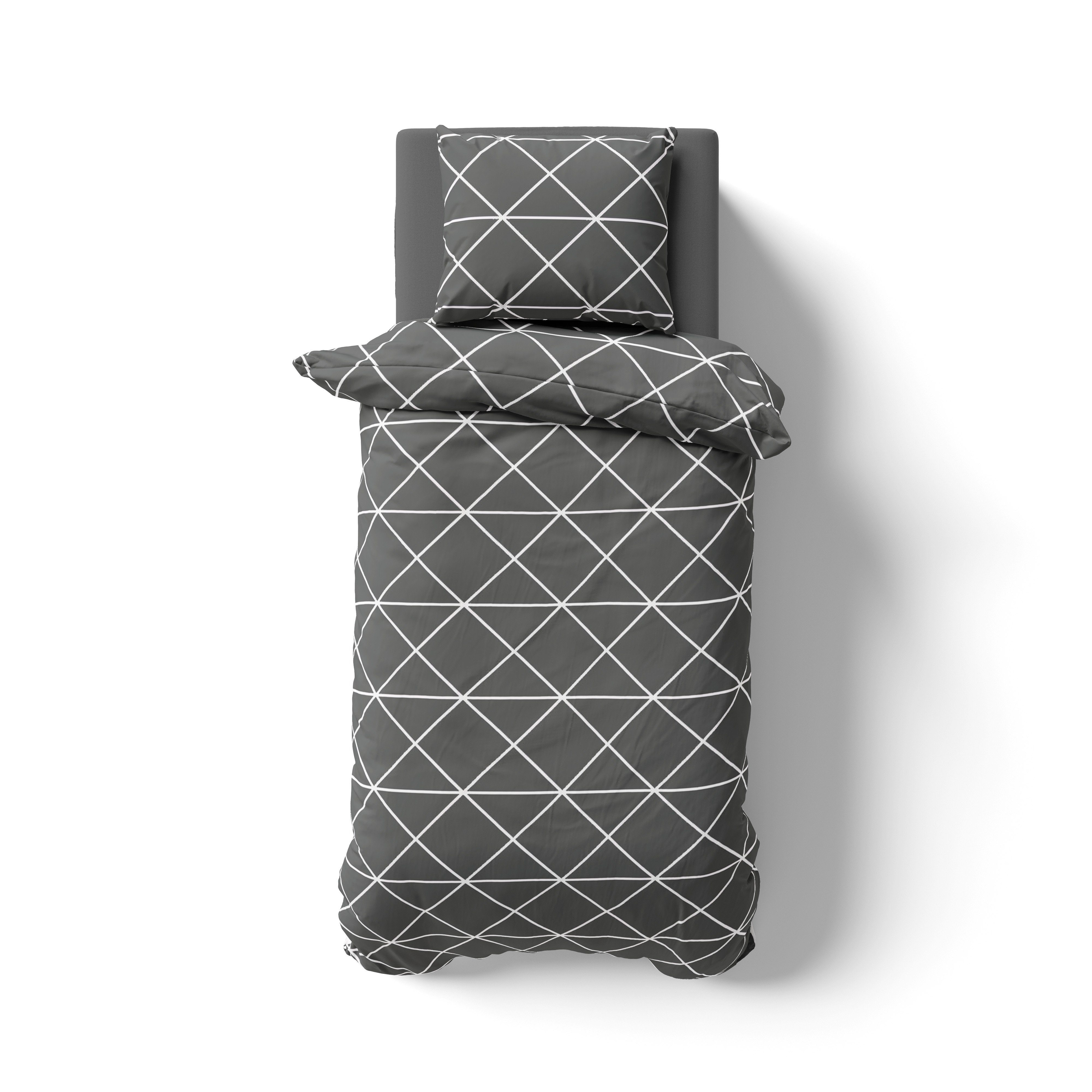 Bettwäsche im Renforce Design Set, Hometex Premium Textiles, 155x220cm + 80x80cm