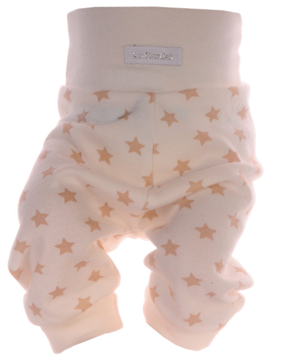 La Bortini Schlupfhose Baby Hose Mitwachshose in Grau oder Weiß mit Sternchen aus Baumwolle, neutral, 44 50 56 62 68 74 80 86 92 98