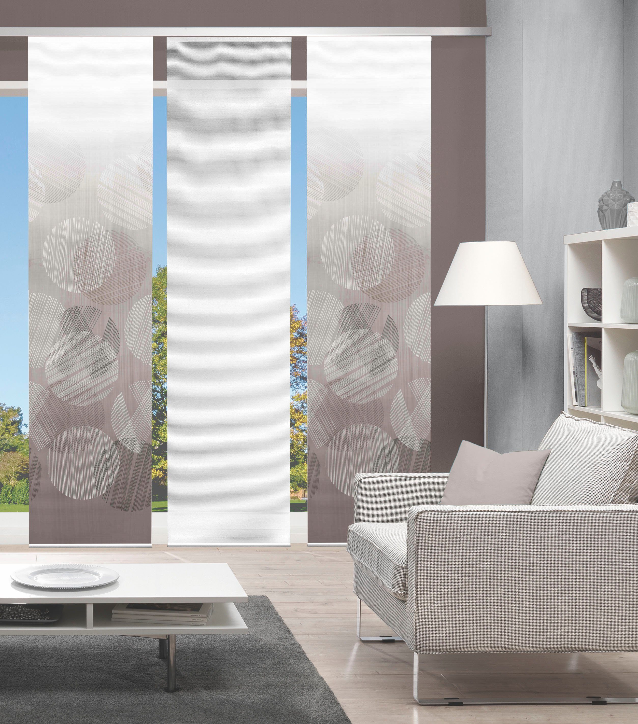 Vision S Schiebegardine CIRCO (1 St), Paneelwagen, halbtransparent, DIGITAL günstig online kaufen