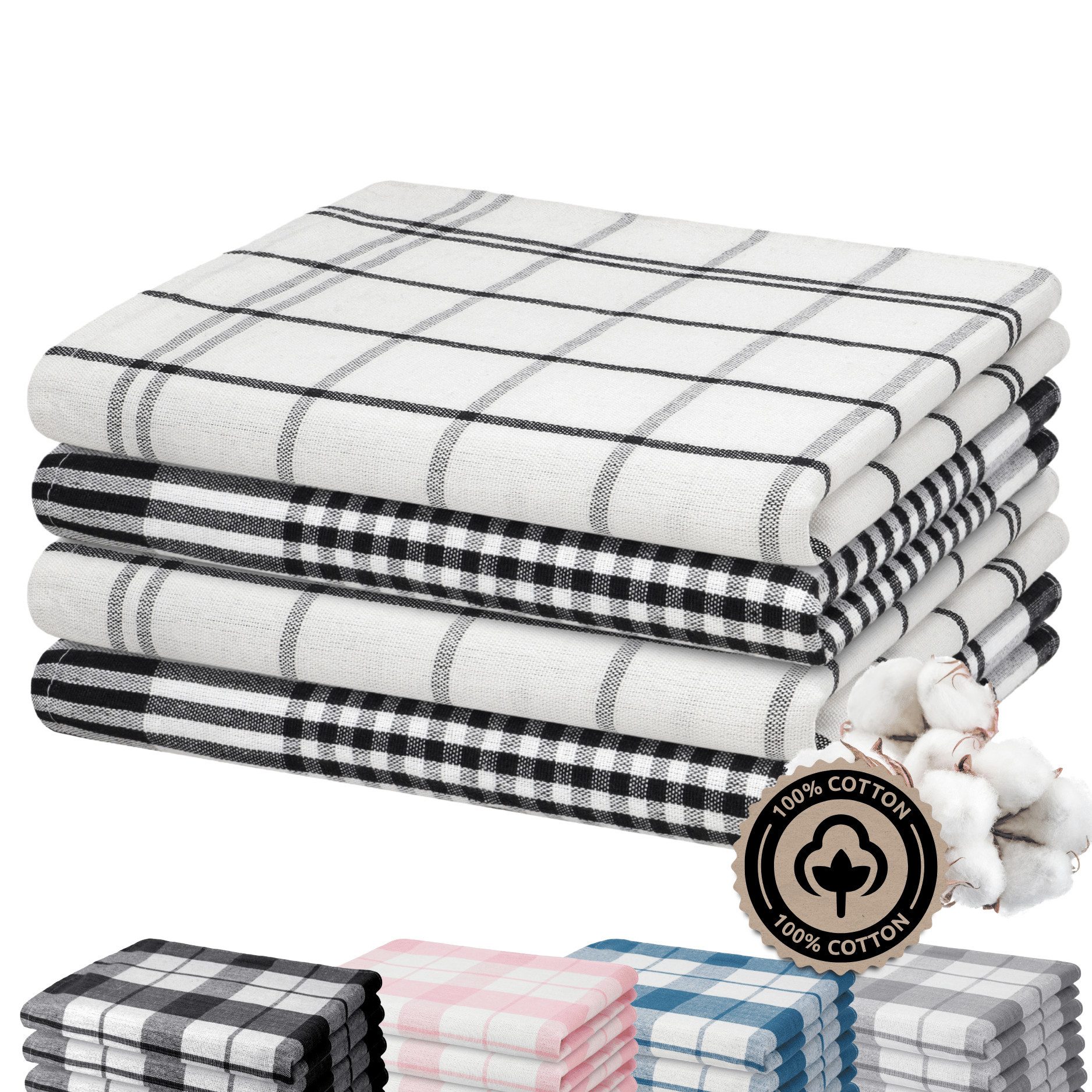 Zestri Geschirrtuch 4er-Set aus 100% Baumwolle, günstig online kaufen