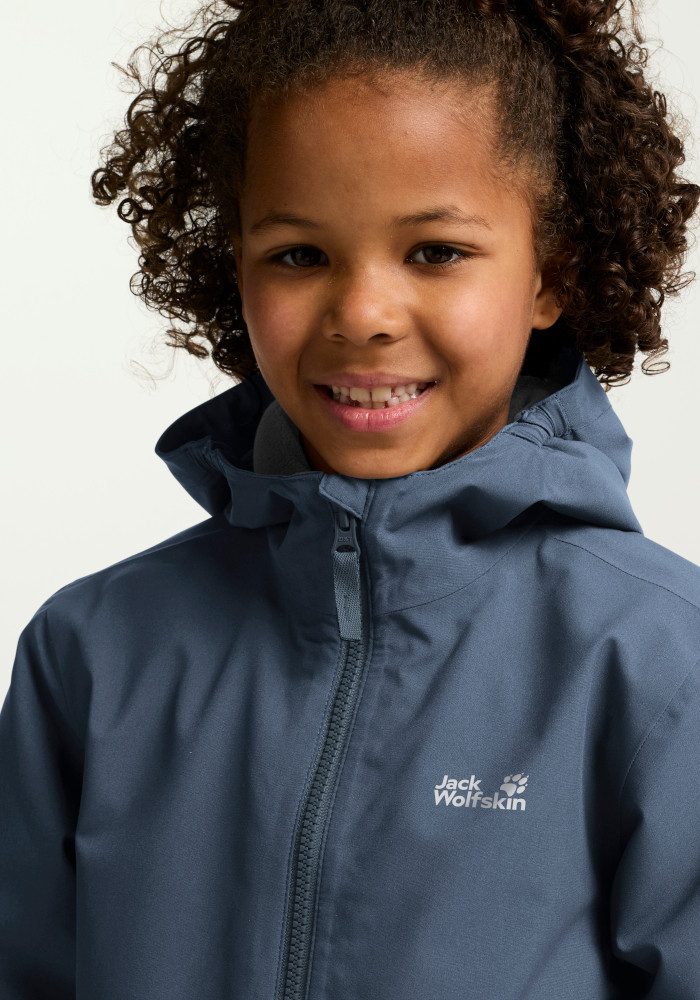 Jack Wolfskin Outdoorjacke SNOW DAYS JKT KIDS für Kinder, wasserdichte Ausstattung, mit kuscheligem Innenfutter