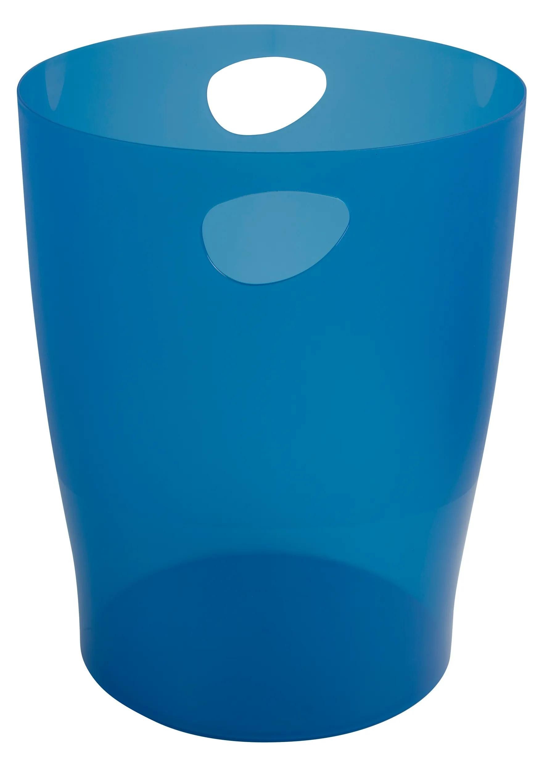 EXACOMPTA Papierkorb 8x Papierkorb Ecobin, 15 Liter, Chromaline - Königsblau - 45360D, Papierkorb