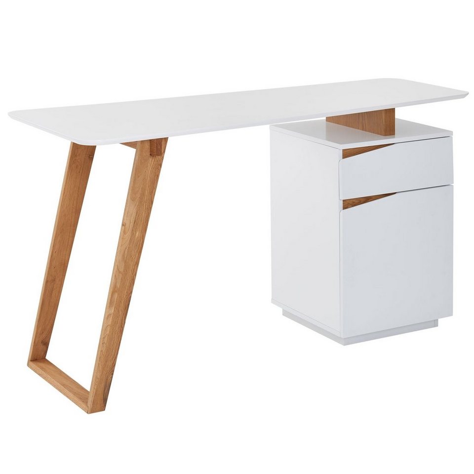 Schreibtisch Computertisch Büro Tisch Farbe weiß Breite 140 cm