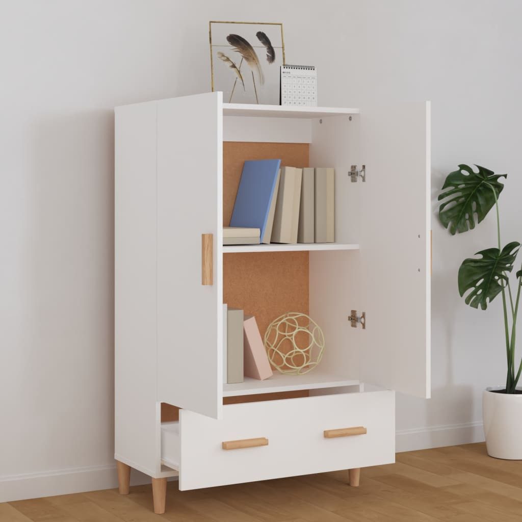 vidaXL Highboard NA Highboard Weiß 70x31x115 cm Spanplatte Kommode Anrichte