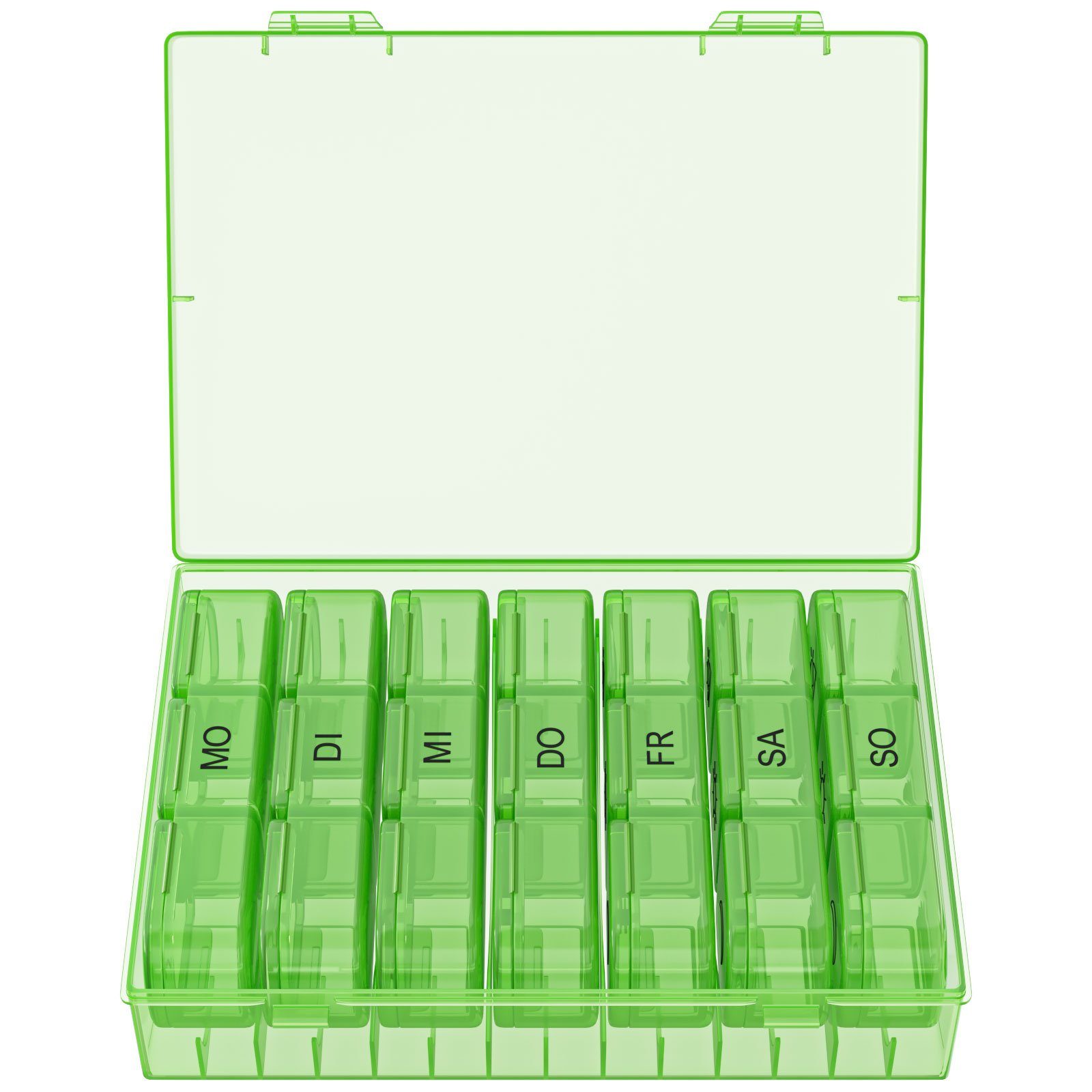 Wellgro Pillendose Große Tablettenbox für 7 Tage