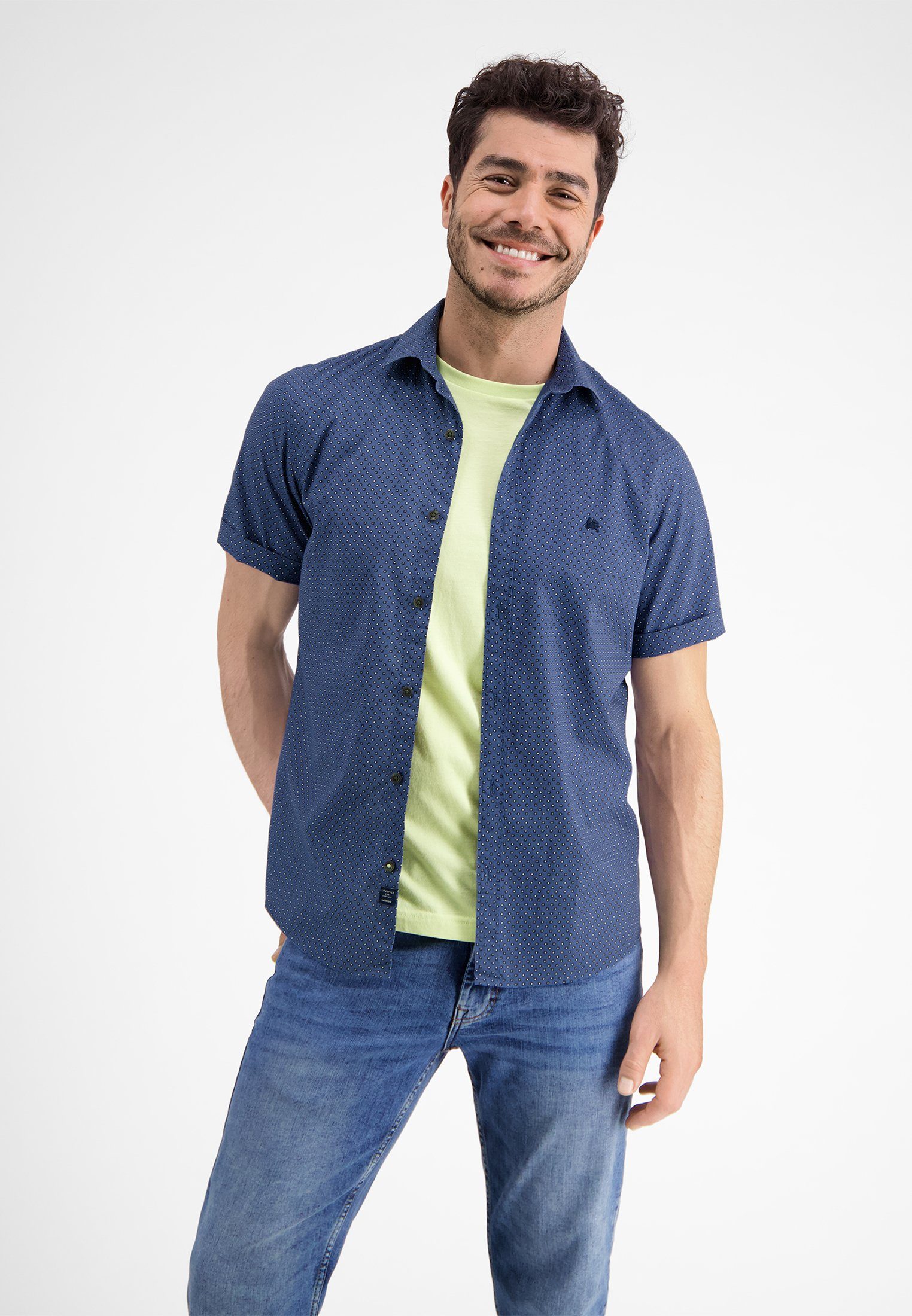 LERROS Kurzarmhemd LERROS Kurzarmhemd *Geometric AOP* | Hemden