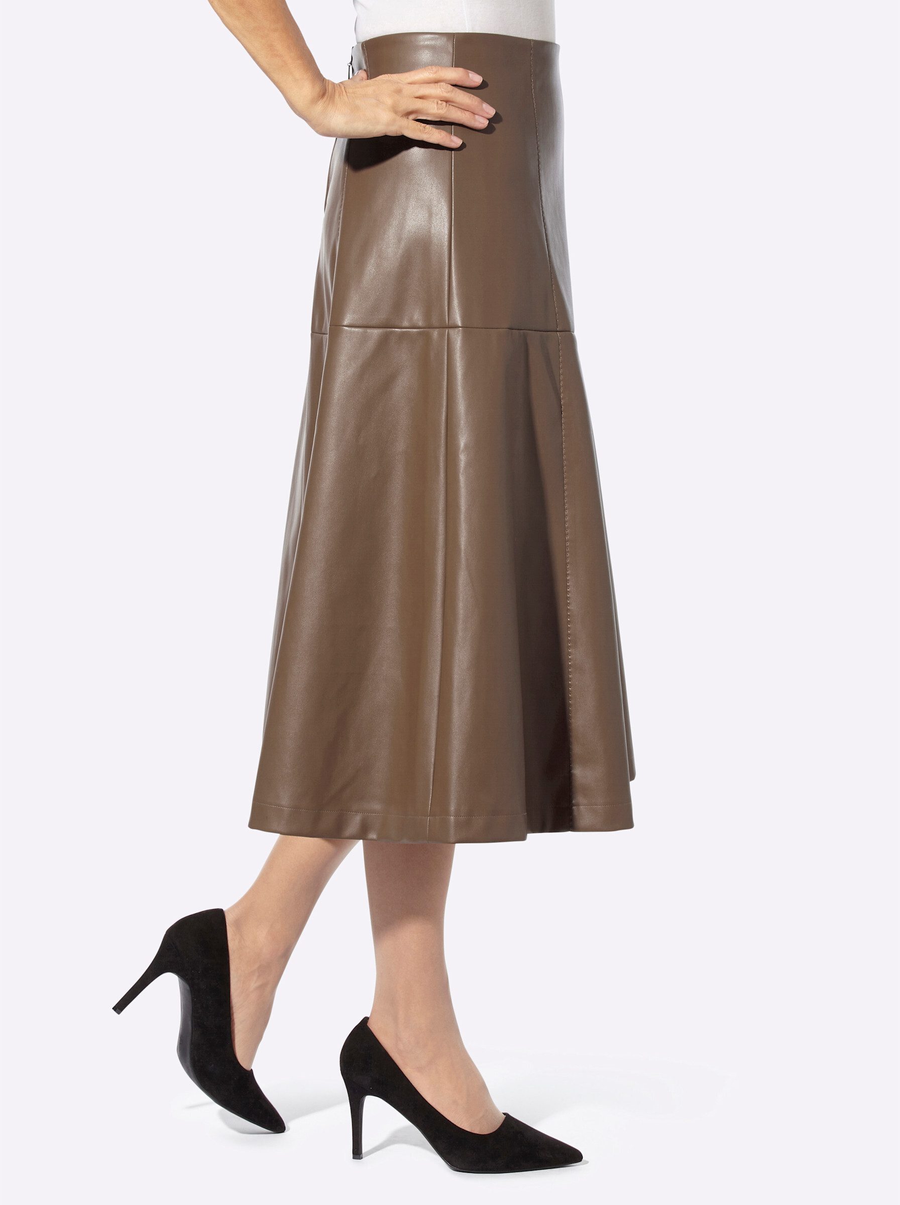 Witt A-Linien-Rock Lederimitatrock . günstig online kaufen