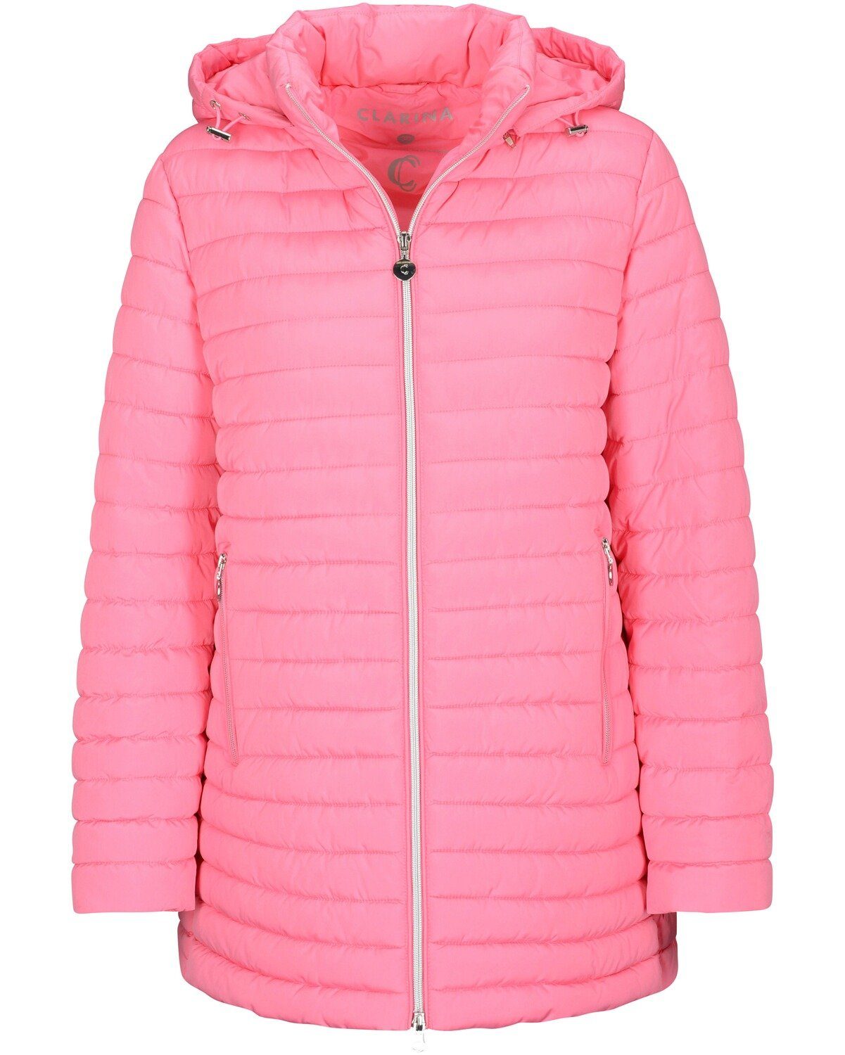 Clarina Steppjacke Lange Steppjacke mit Kapuze