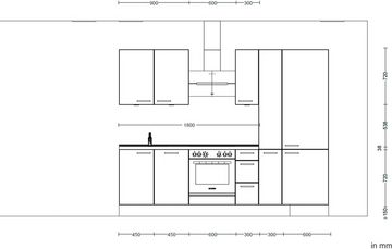 nobilia® Küchenzeile "Structura premium", vormontiert, Ausrichtung wählbar, Breite 270 cm, mit E-Geräten