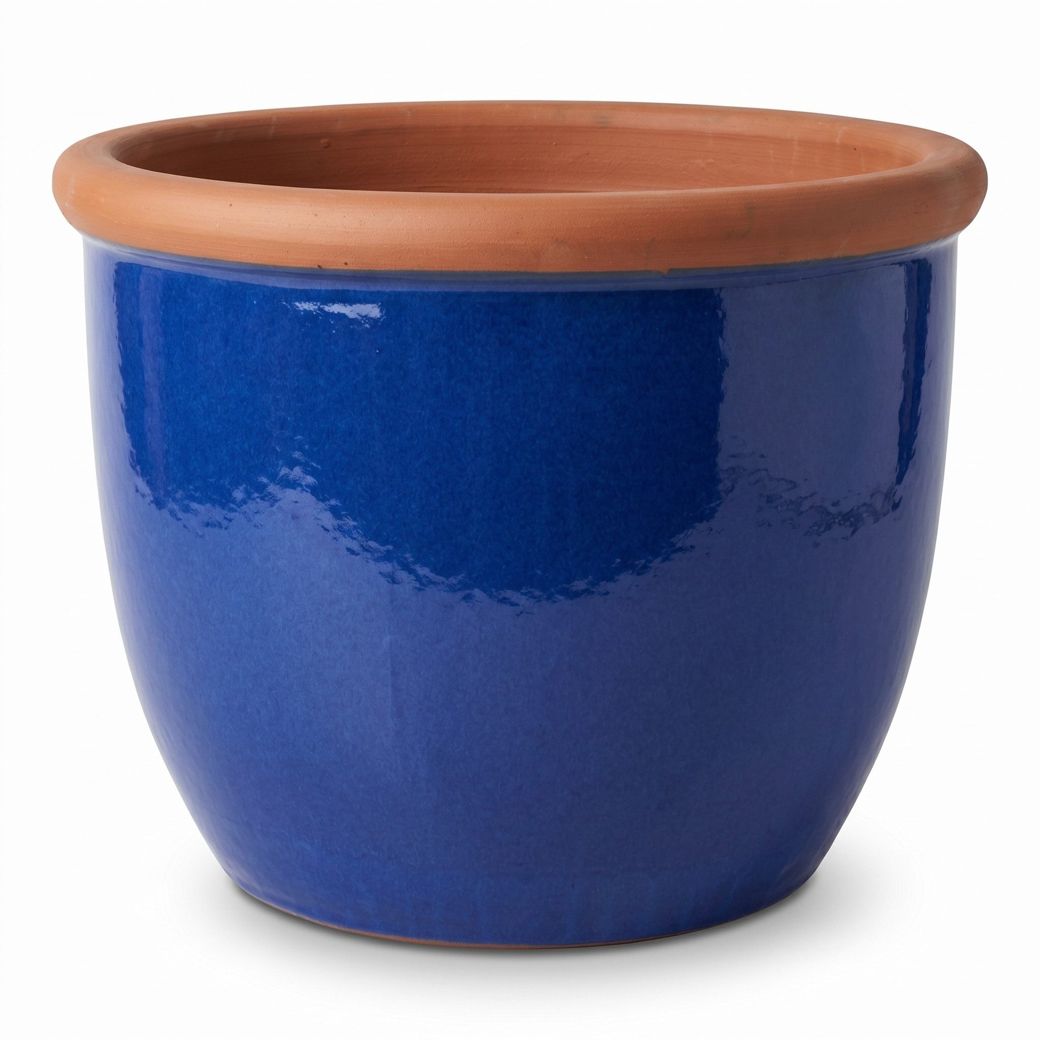 Teramico Blumentopf Pflanztopf Keramik FARMER Royalblau – Ø 19 x 16 cm (1 St), Frostfest, UV-Fest