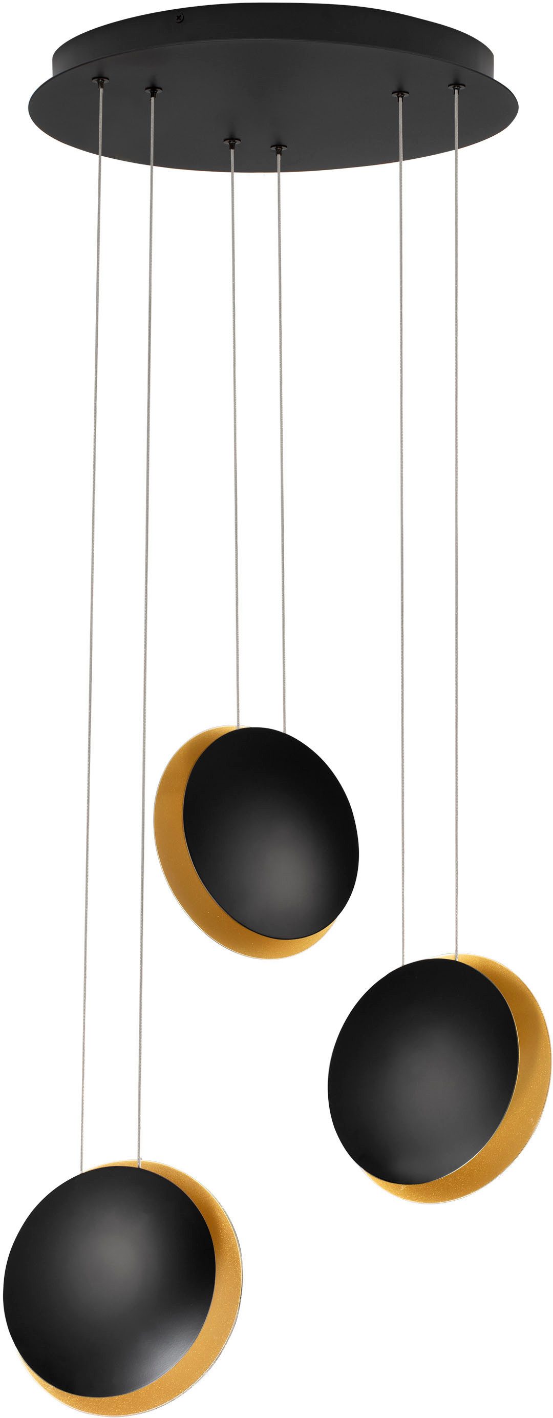 Nova Luce LED-Hängeleuchte SHELL, Warmweiß, Mit Leuchtmittel; Höhenverstellbar