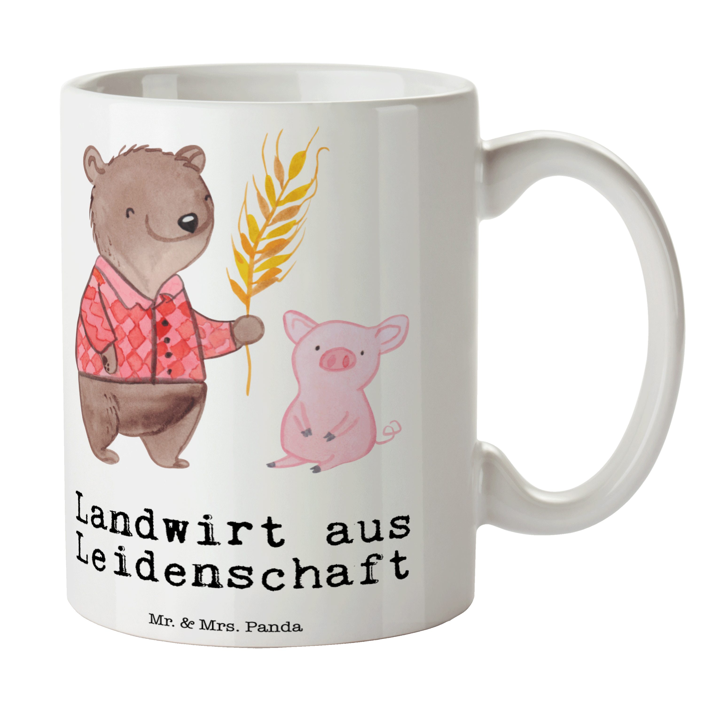 Mr. & aus Teebecher, Leidenschaft Mrs. Dan, - - Keramik Weiß Tasse Geschenk, Landwirt Schweine, Panda