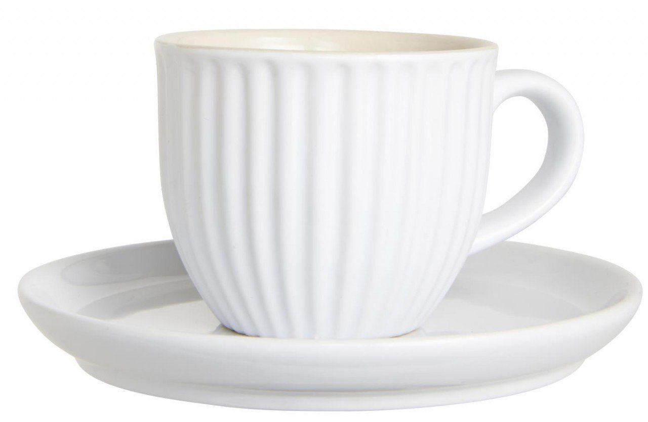 Ib Laursen Espressotasse Mynte, D:14cm H:7cm Keramik Keramik, Weiß