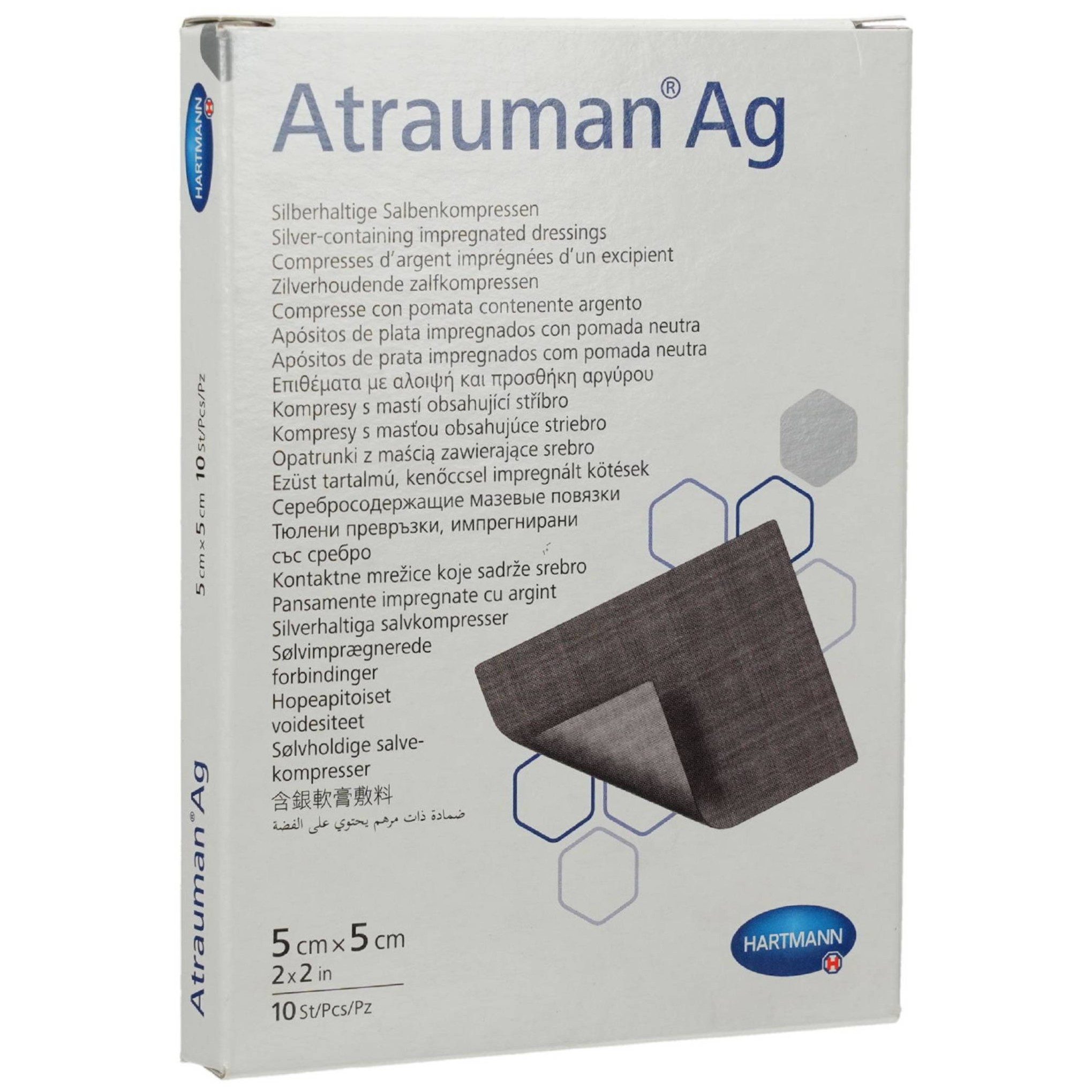 PAUL HARTMANN AG Wundpflaster ATRAUMAN Ag 5x5 cm steril Kompressen