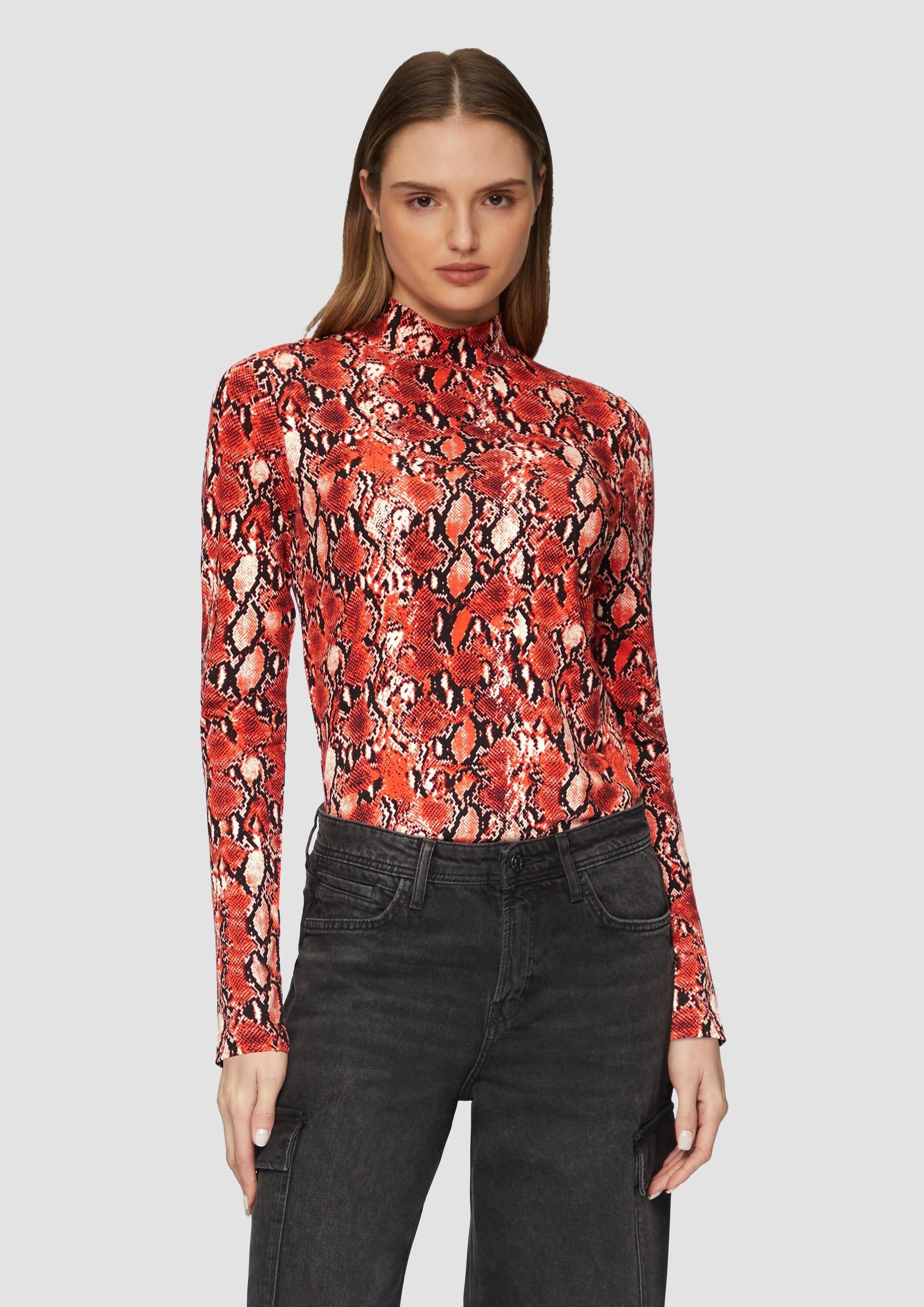 s.Oliver Langarmshirt T-Shirt Schmal geschnittenes Langarmshirt aus Viskose günstig online kaufen