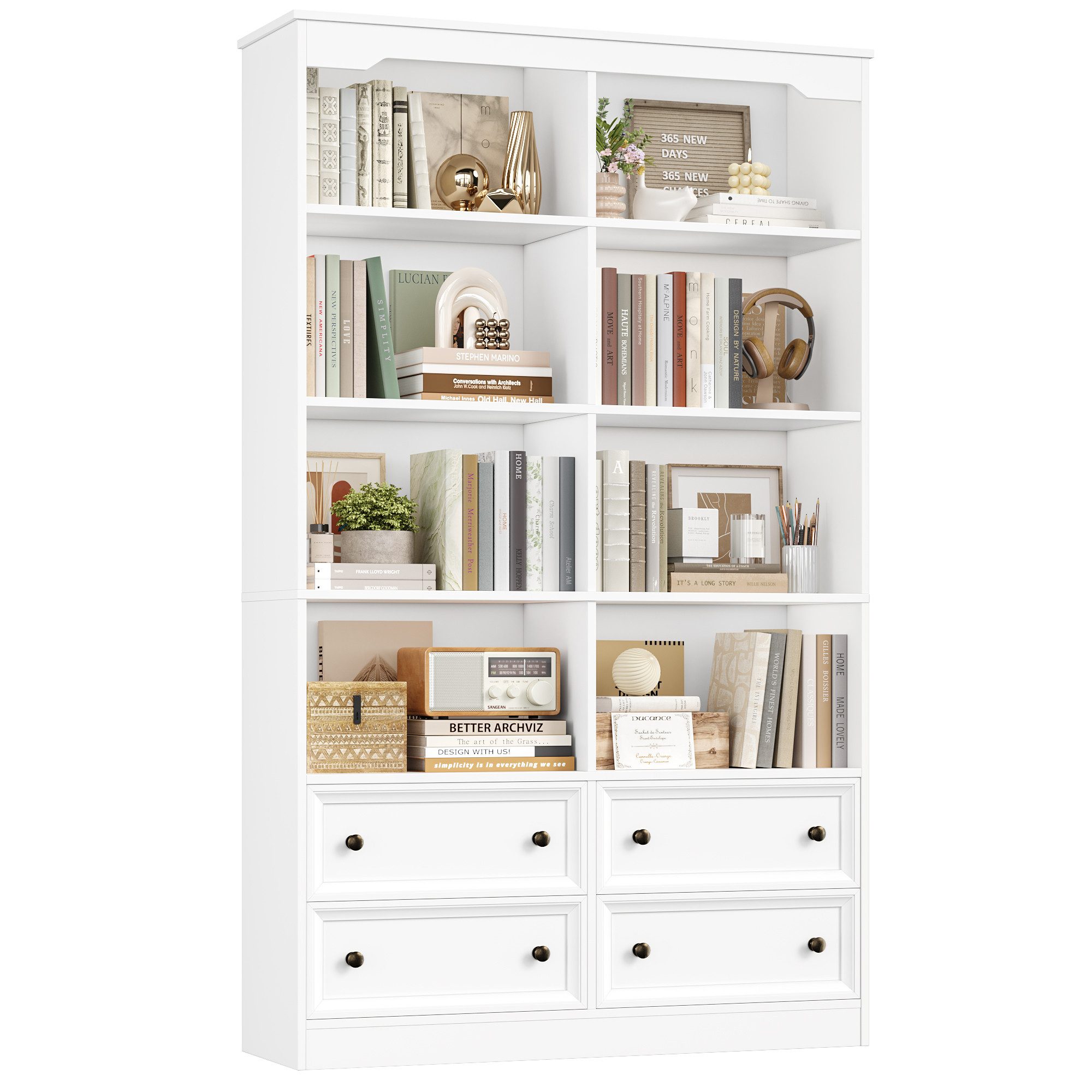 Homfa Bücherregal 180 cm Bücherschrank Hochschrank Mehrzweckschrank Standre günstig online kaufen