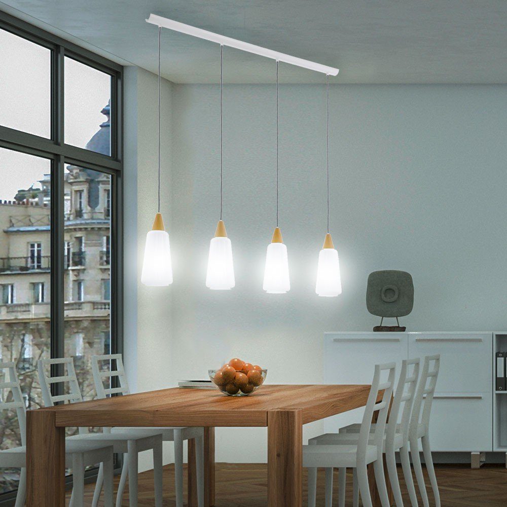 weisse Kugel Hänge Pendel Lampen Design Wohn Schlaf Ess Tisch Raum Licht Effekt 