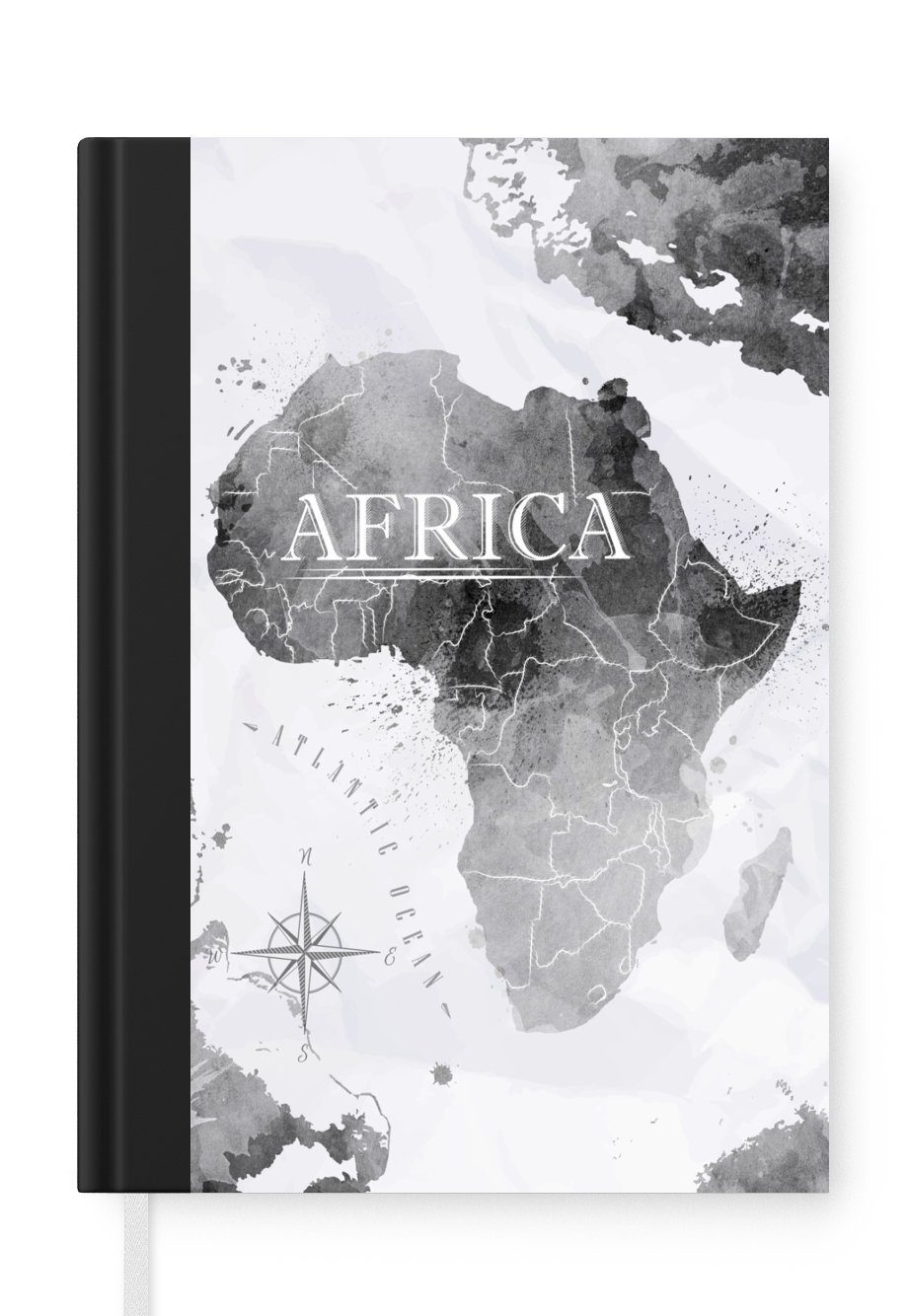 MuchoWow Notizbuch Weltkarte - Afrika - Farbe, Journal, Merkzettel, Tagebuch, Notizheft, A5, 98 Seiten, Haushaltsbuch