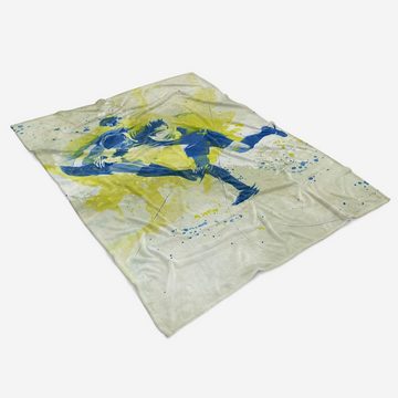 Sinus Art Handtücher SplashArt Sport Handtuch Strandhandtuch Saunatuch Kuscheldecke Kunstvoll Rugby I Sporthan, Baumwolle-Polyester-Mix (1-St), Handtuch