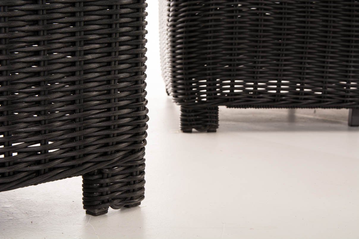 Gartenstuhl Gestell Aluminium mit Fisolo und 5mm, schwarz CLP Armlehnen