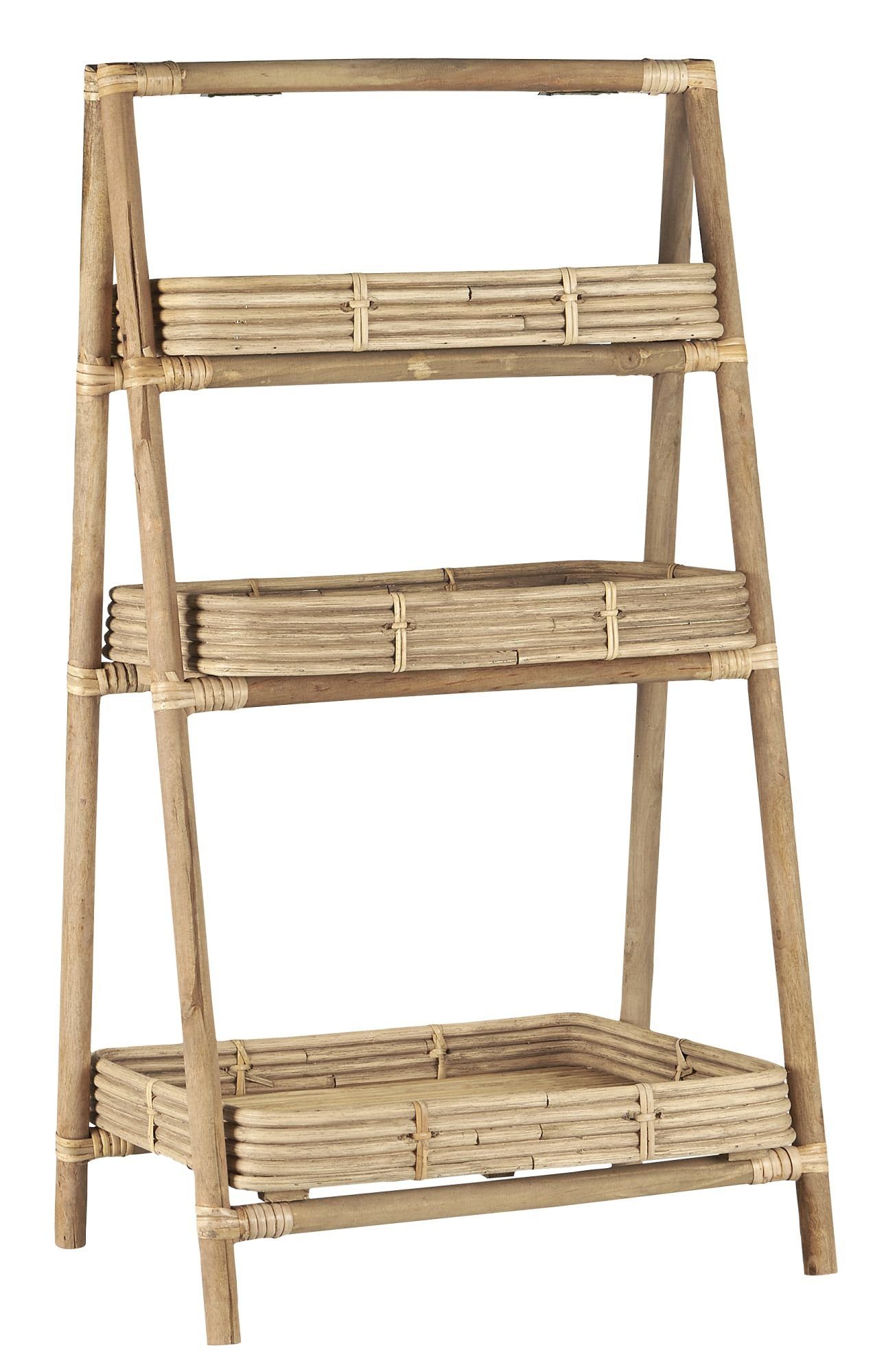 Ib Laursen Standregal Regal Ständer Halter Display 3 Fächer Bambus H82xB36xL47cm Ib Laursen