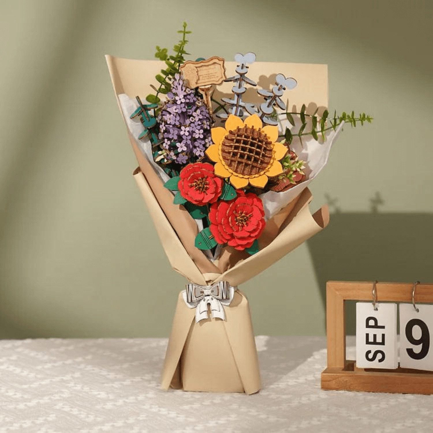 Robotime 3D-Puzzle Robotime Ewiger Frühling Blumenbouquet 3D Puzzle, 581 Puzzleteile