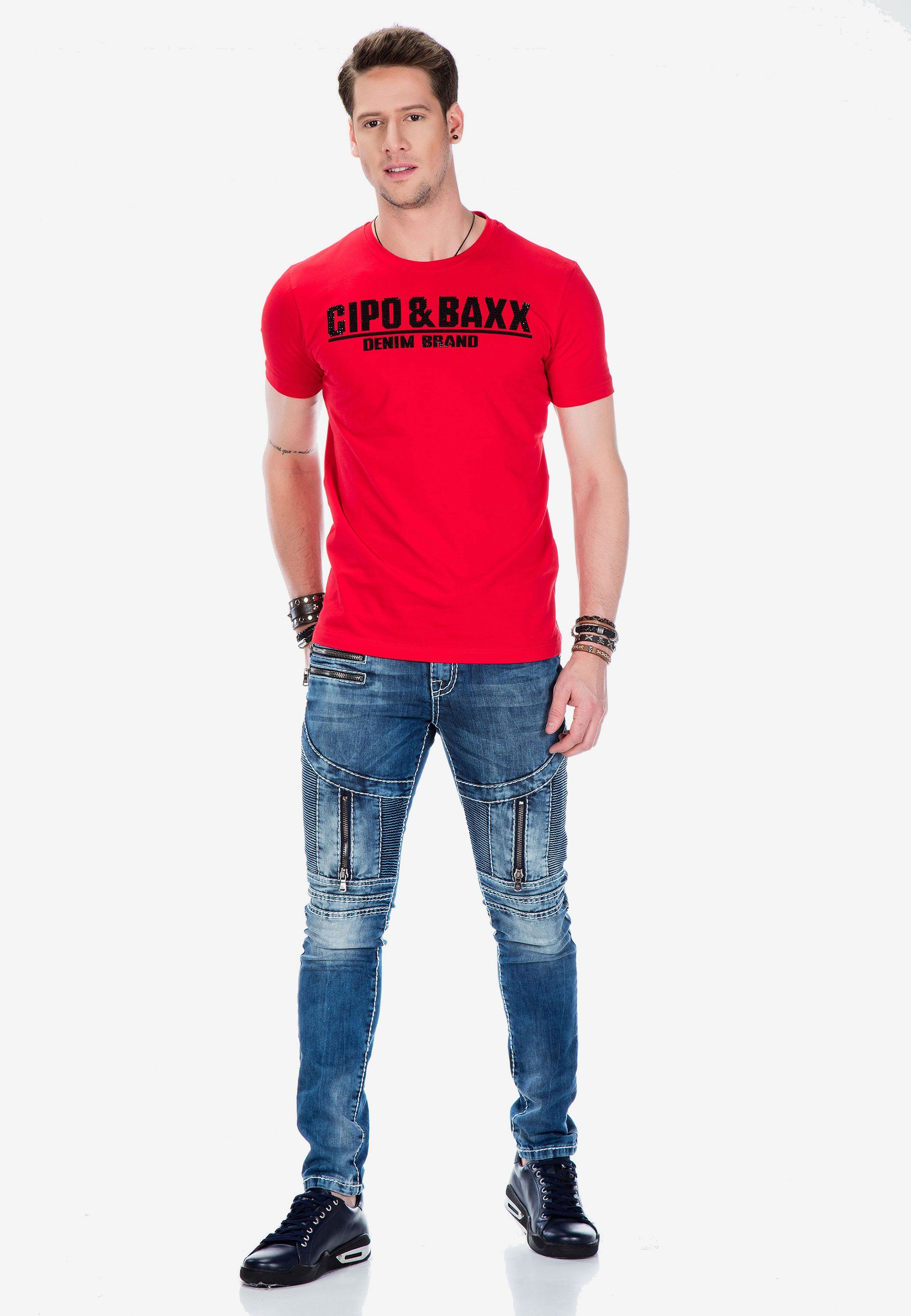 Cipo Frontprint T-Shirt Baxx & coolem mit