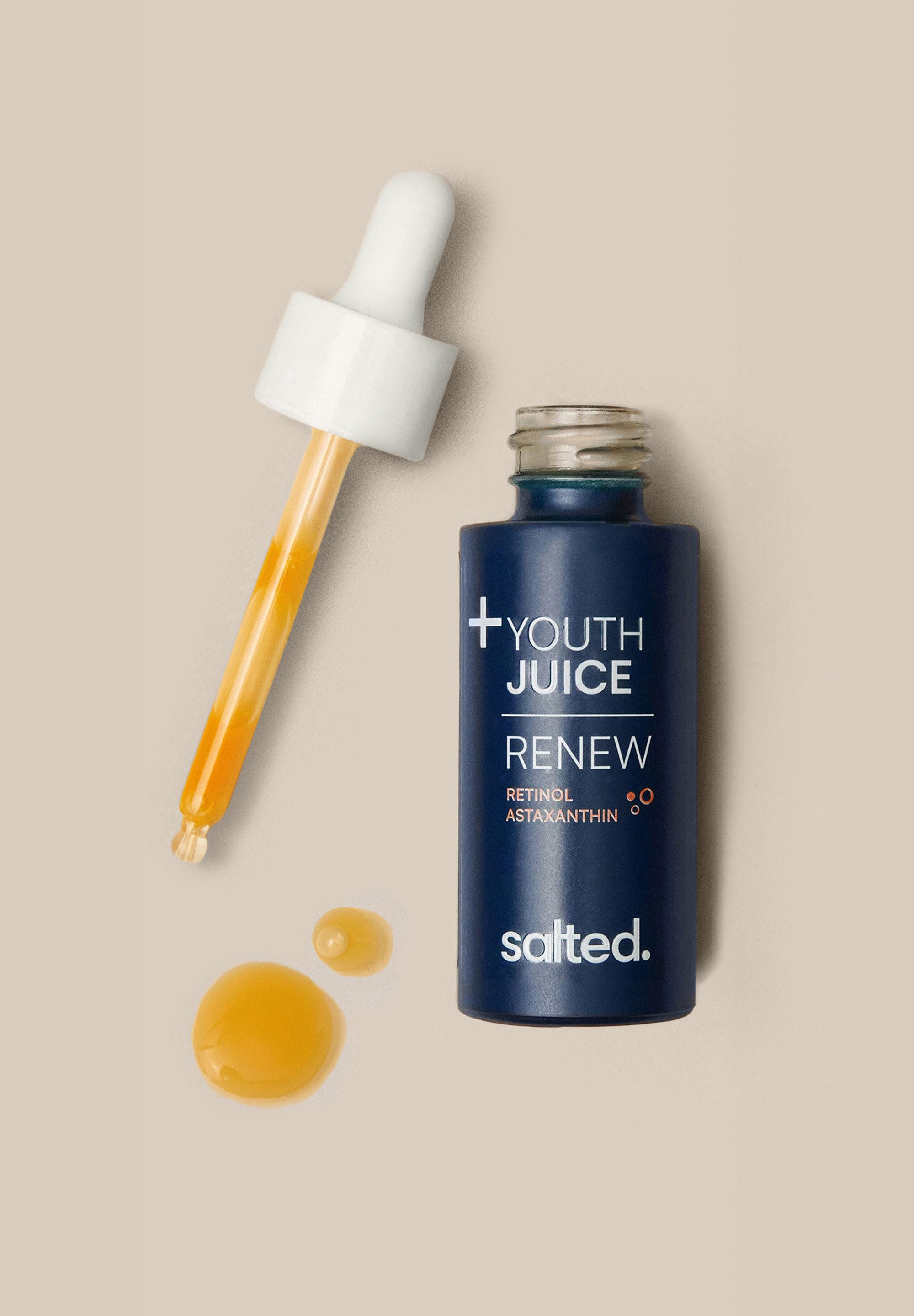 salted. Gesichtsserum Retinol Serum ohne Duft, ohne Duft, zur Hauterneuerung