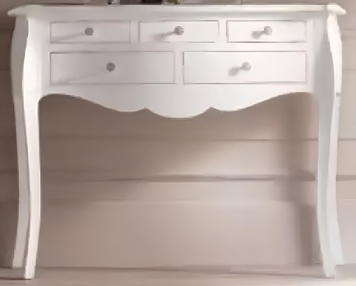 Xlmoebel Sekretär Weißer Holz-Konsolentisch für Schminke und Dekoration (Konsole), Hergestellt in Europa