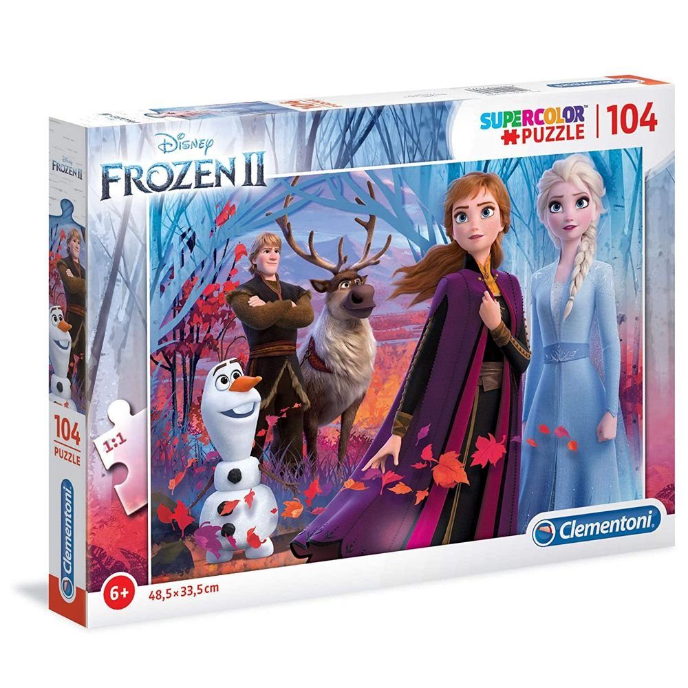 Disney Frozen Puzzle Kinder Puzzle Puzzleteile Supercolor, Disney Eiskönigin 104 Frozen Teile 104 II