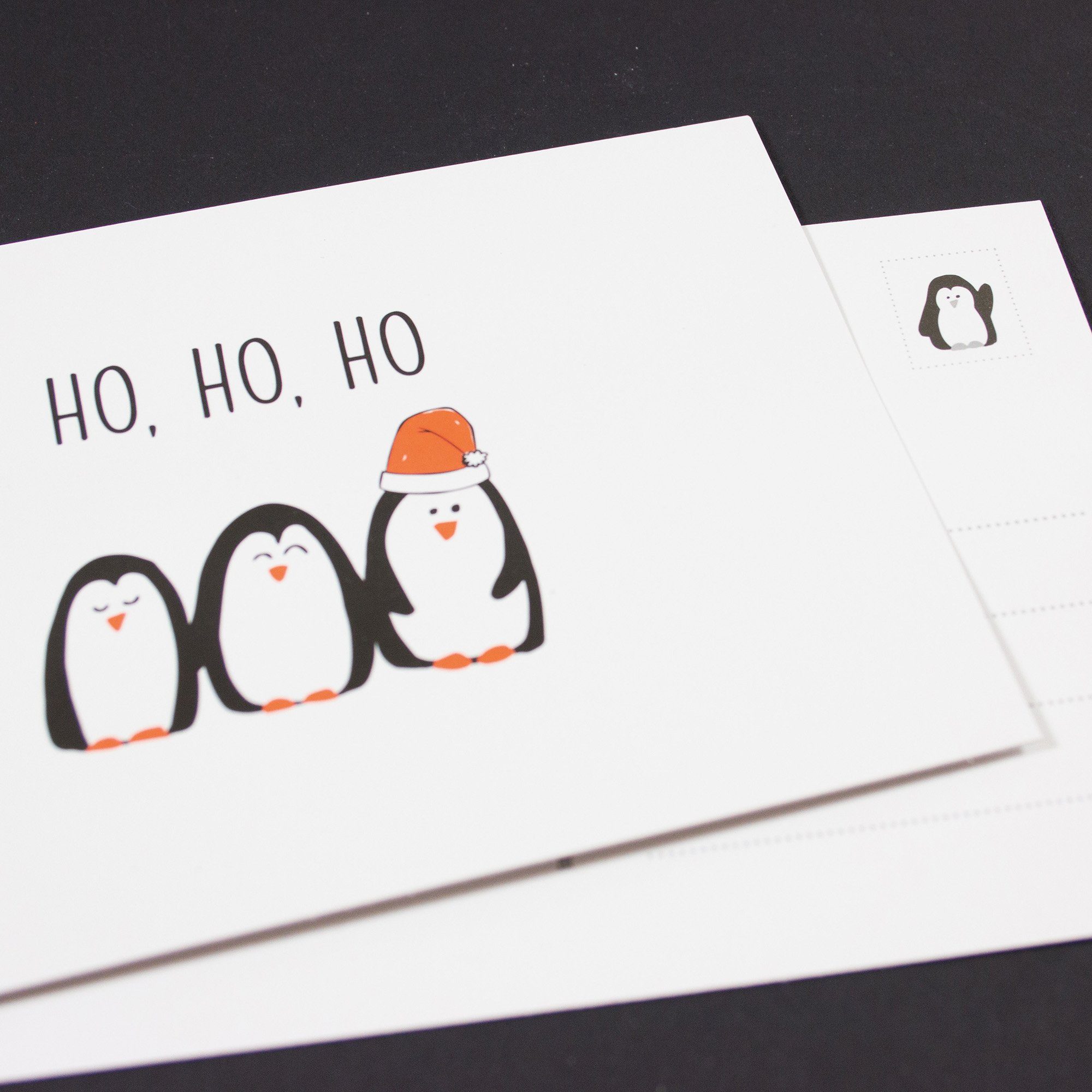 Bow & Hummingbird Postkarte Ho, ho, ho, 100% Recyclingpapier