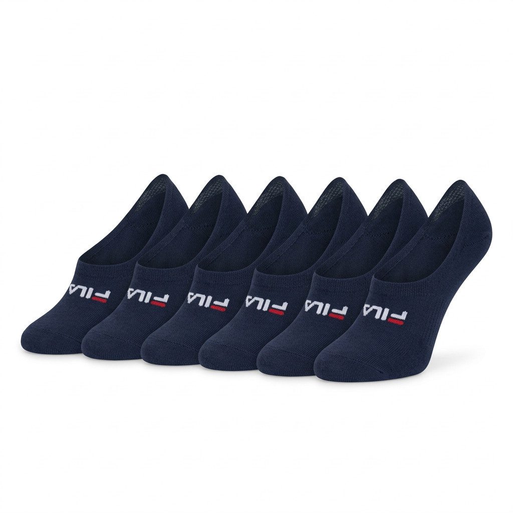 Fila Füßlinge UNISEX GHOST SOCKS (6 Paar) mit Logo-Schriftzug, Silikonstreifen an der Ferse für besseren Halt