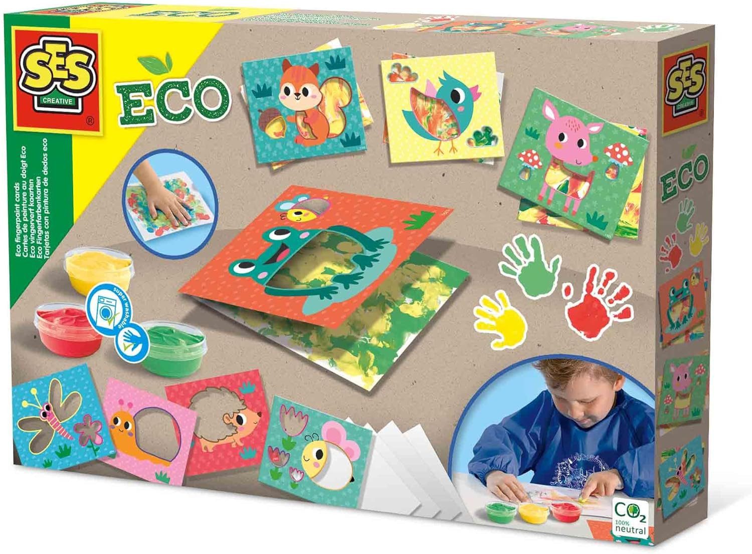 SES Creative Spiel SES Creative Eco Fingerfarbenkarten 24925