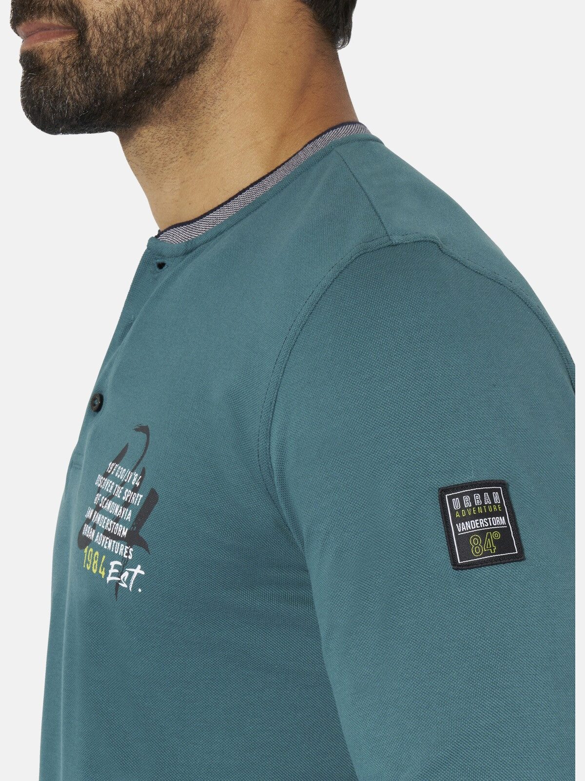 Jan Vanderstorm Langarmshirt KESTER mit Henley-Ausschnitt – Bild 5 von 5