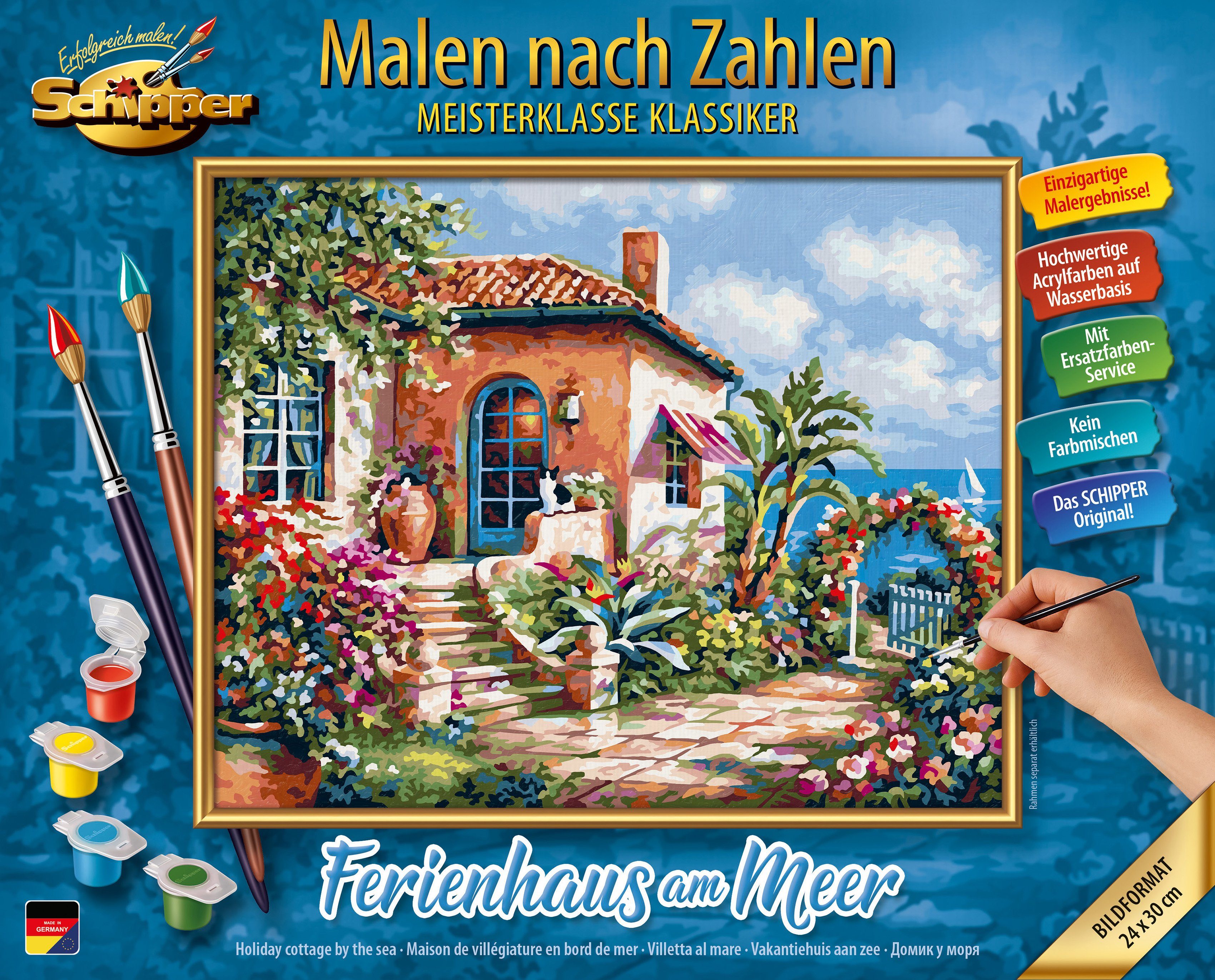 Schipper Malen nach Zahlen Meisterklasse Premium - Ferienhaus am Meer, Made in Germany