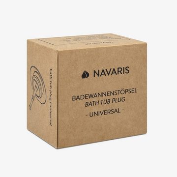 Navaris Ablaufgarnitur Universal Stöpsel für Abfluss - Stopfen Badewanne Spüle Dusche (1-St)