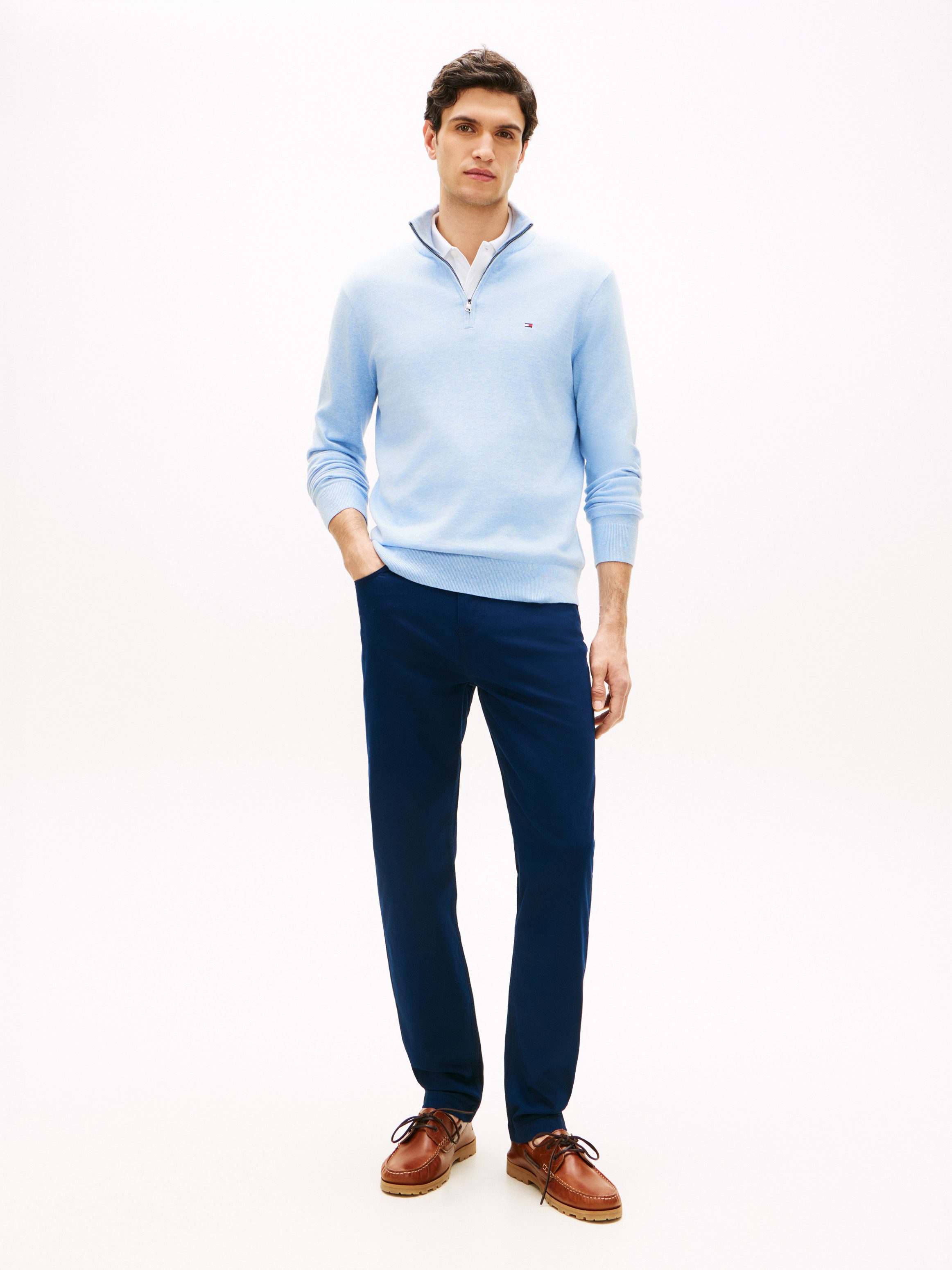 Tommy Hilfiger Troyer ESSENTIAL COTTON ZIP MOCK