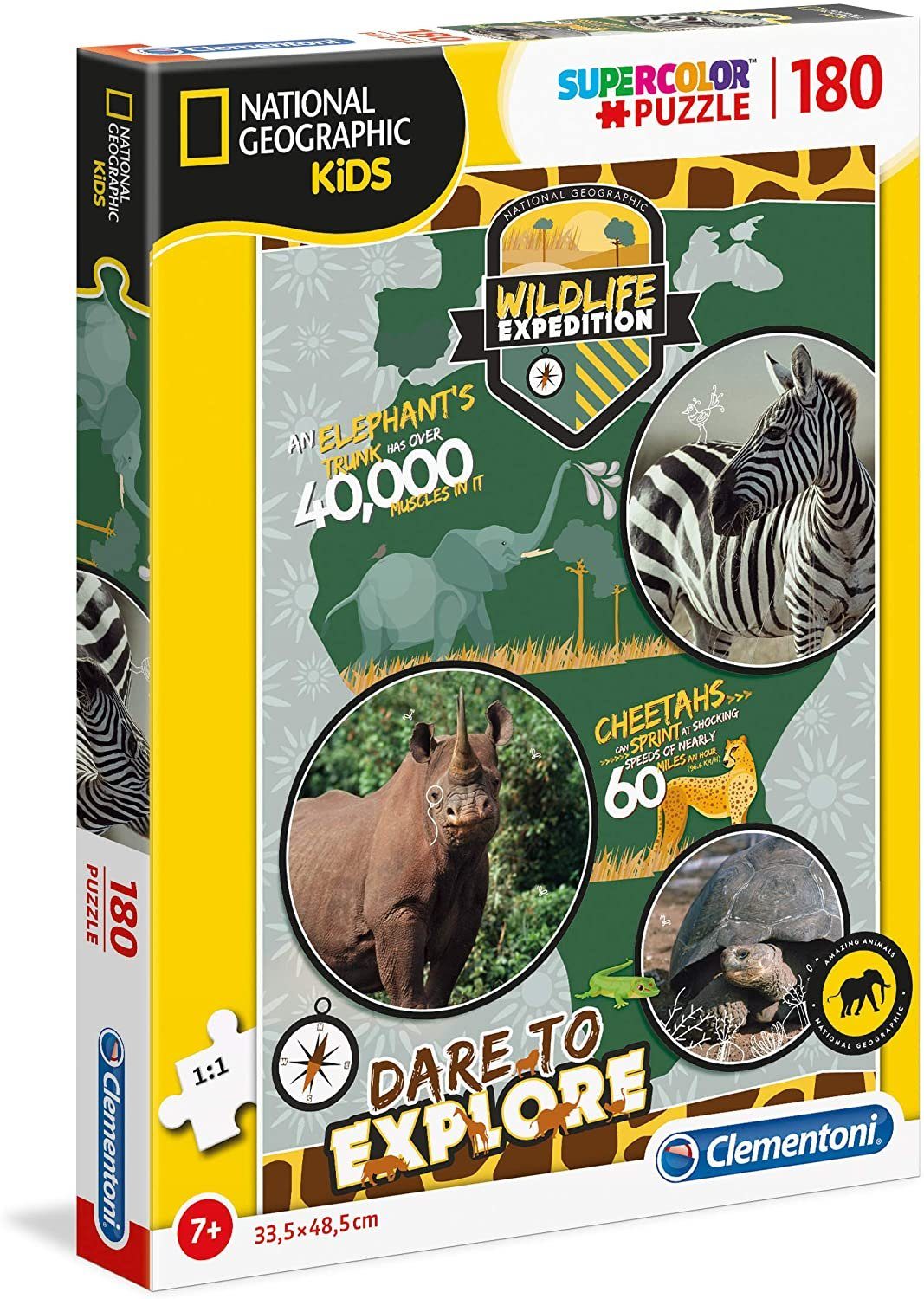 Geographic Clementoni® Puzzleteile Expedition Puzzle Teile), Puzzle National Wildlife 180 (180 Kids