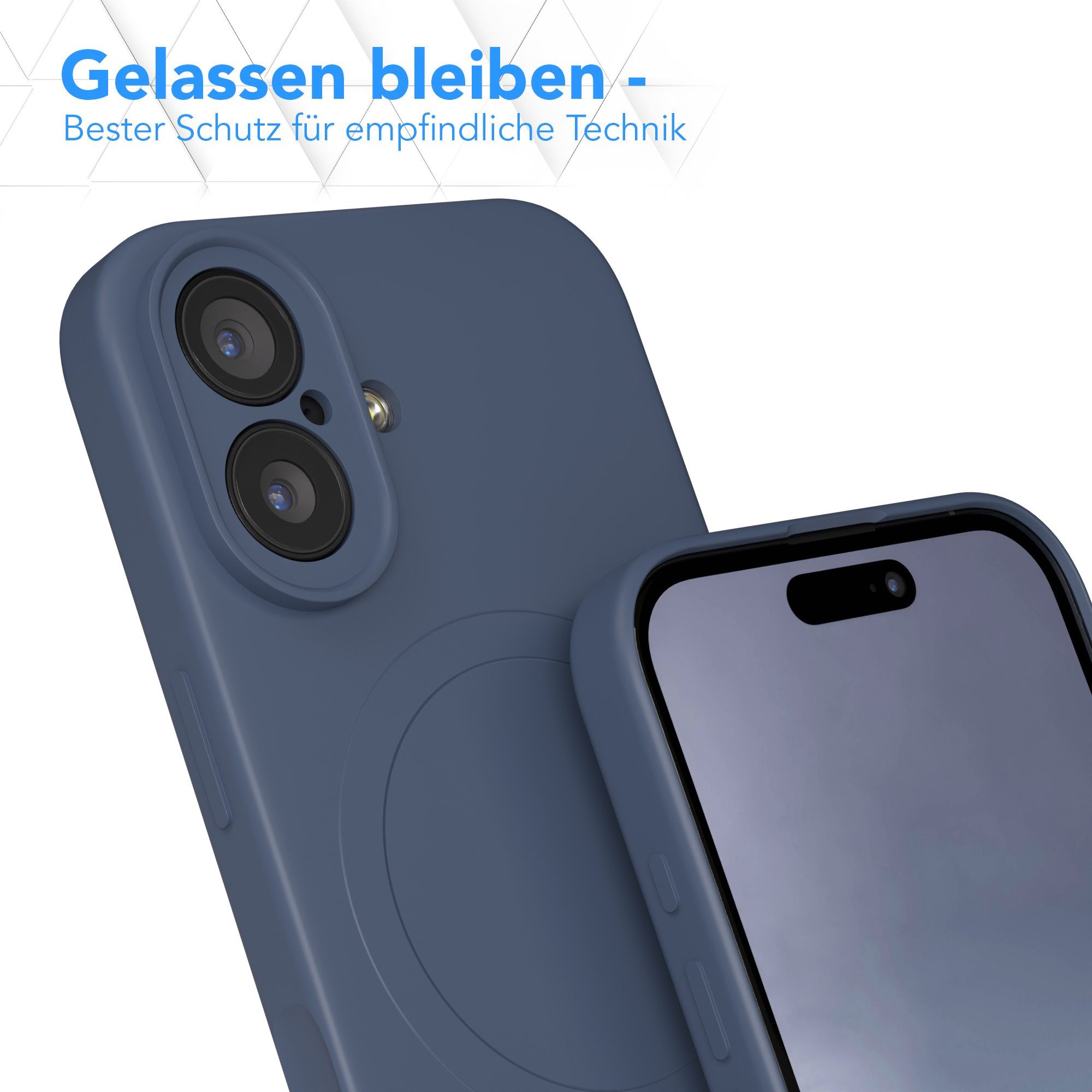 EAZY CASE Handyhülle für Apple iPhone 17 Hülle Silikon 6,3 Zoll, Softcase mit MagSafe mattierte Silikonhülle Back Cover Petrol – Bild 4 von 5