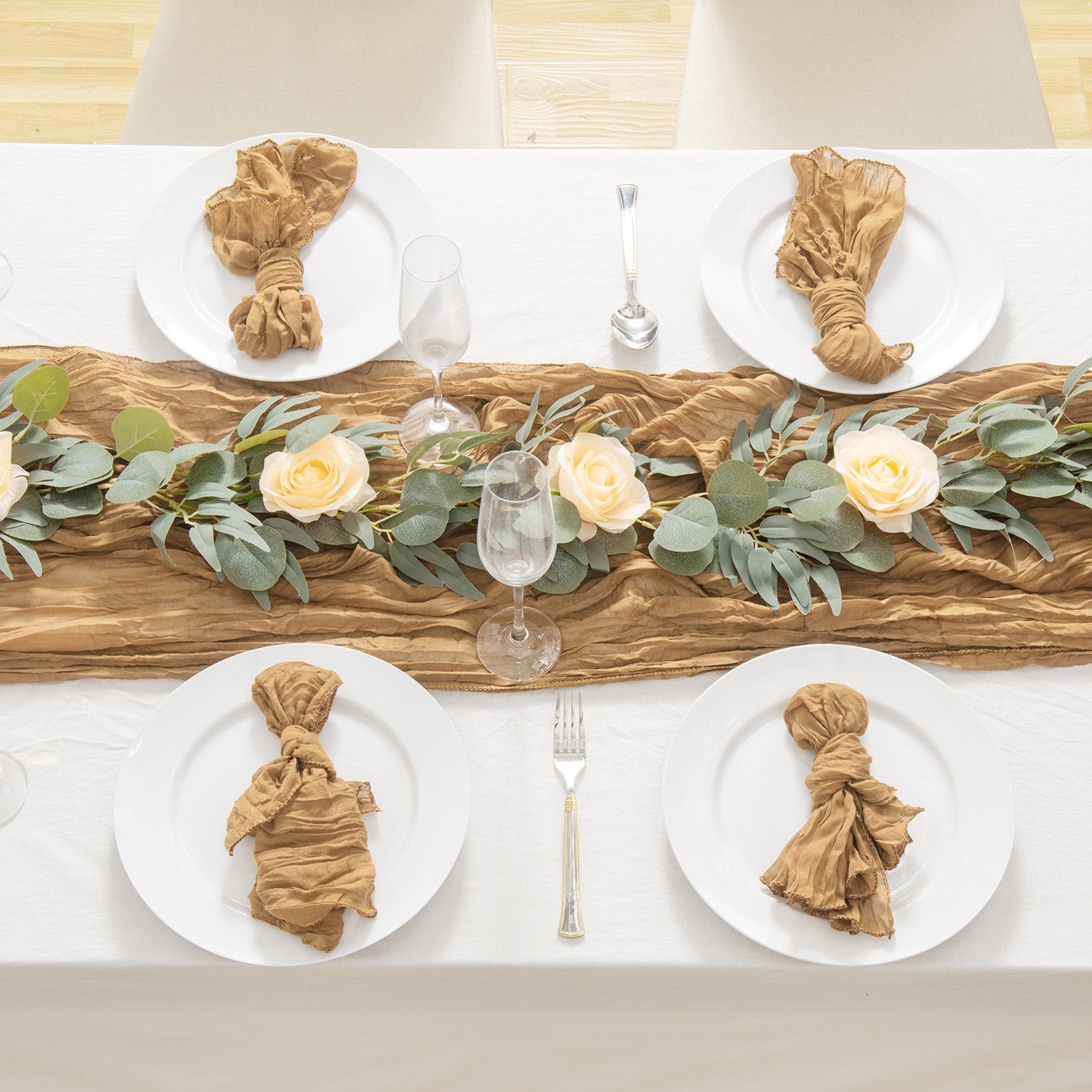 90 cm Stoff, Geburtstagsfeier, Gaze-Tischläufer, 400 Boho-Hochzeit, Tischdecke für rustikaler Seihtuch, Tischläufer halbdurchsichtiger x Gelb